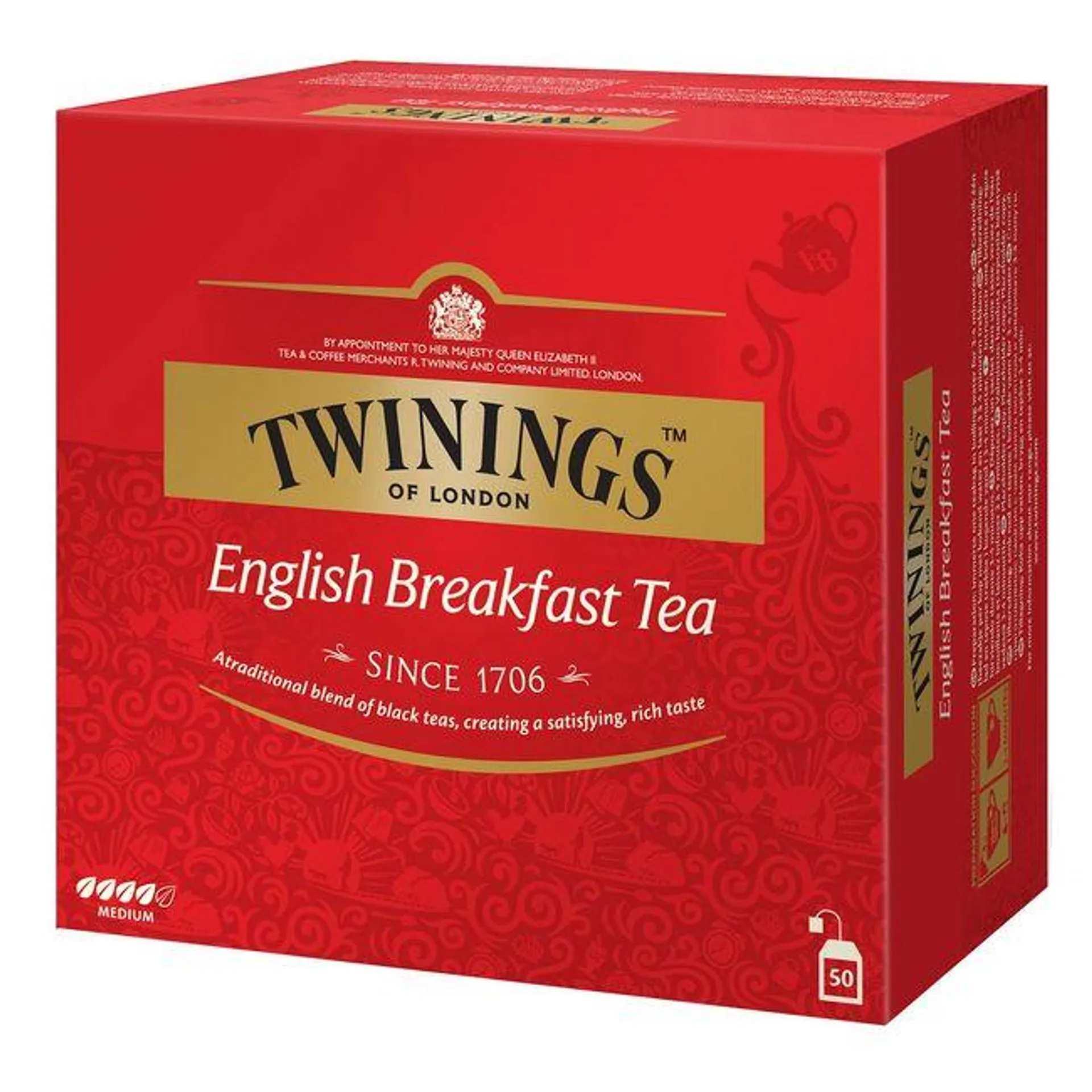 Té English Breakfast Twinings 50 Bolsitas