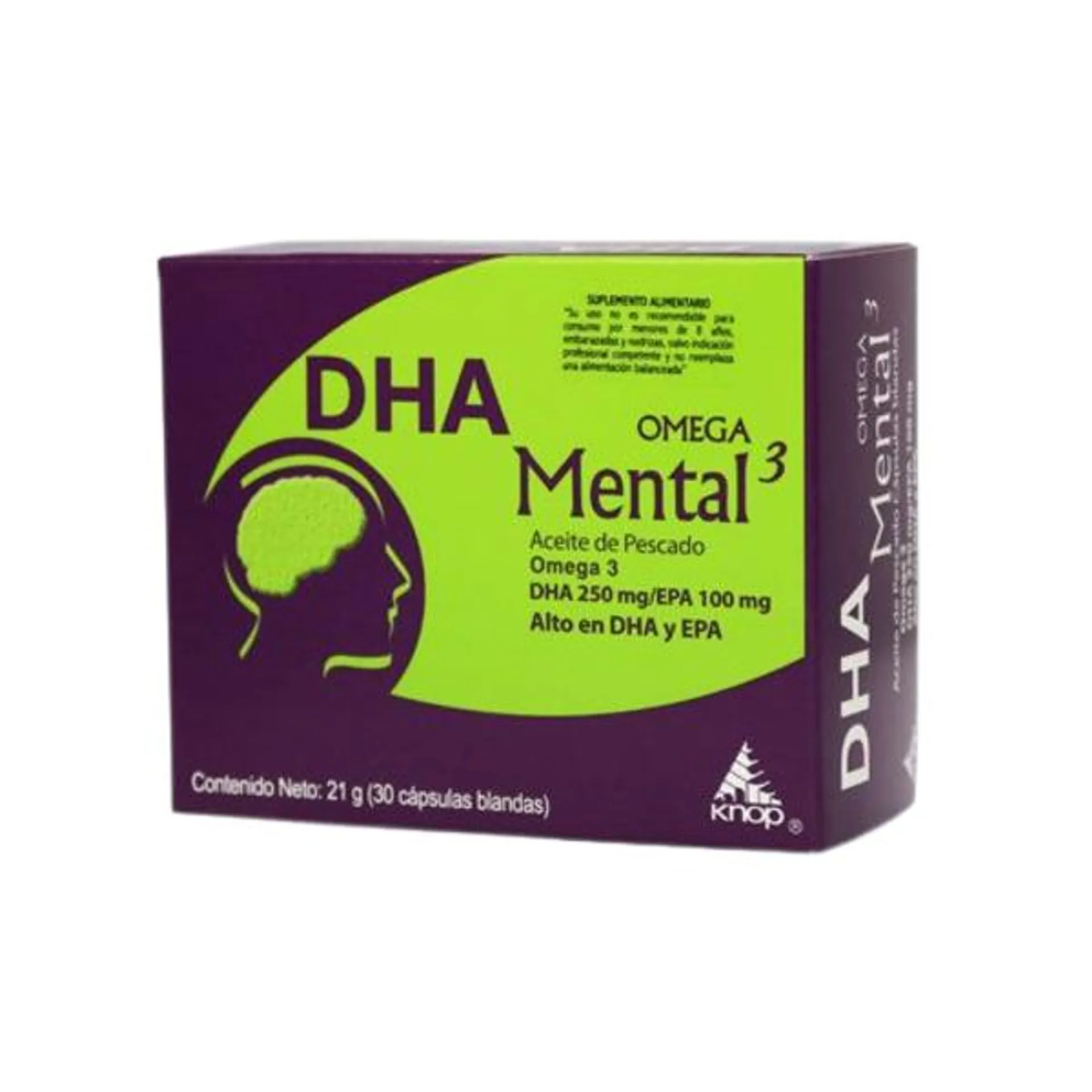 DHA Mental x 30 cápsulas – Knop Laboratorios® ( Vence Diciembre 2024)