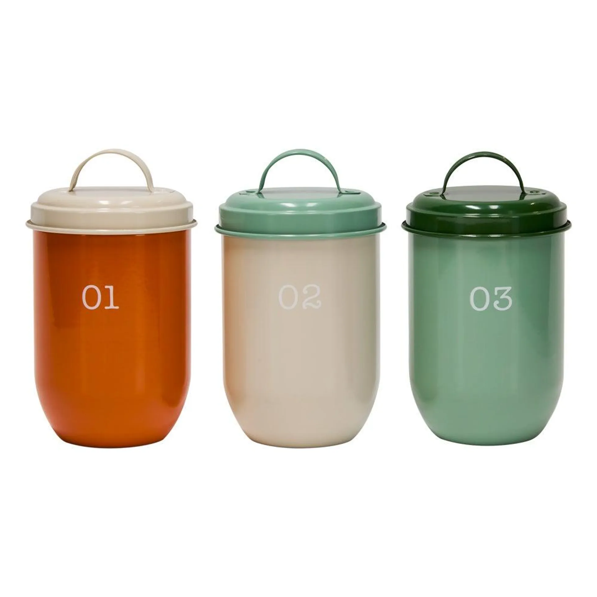 Set de 3 canisters enlozados 1000 ml