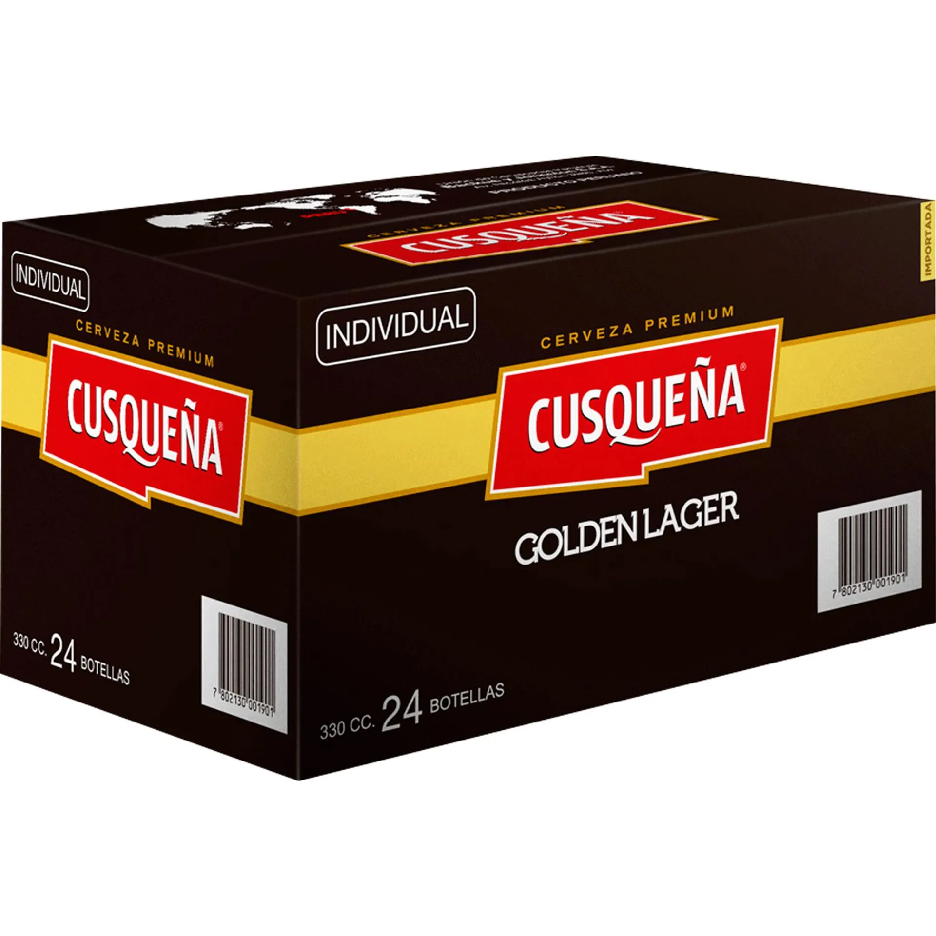 Pack 24 un. Cerveza Cusqueña Golden Lager 4.8° 330 cc