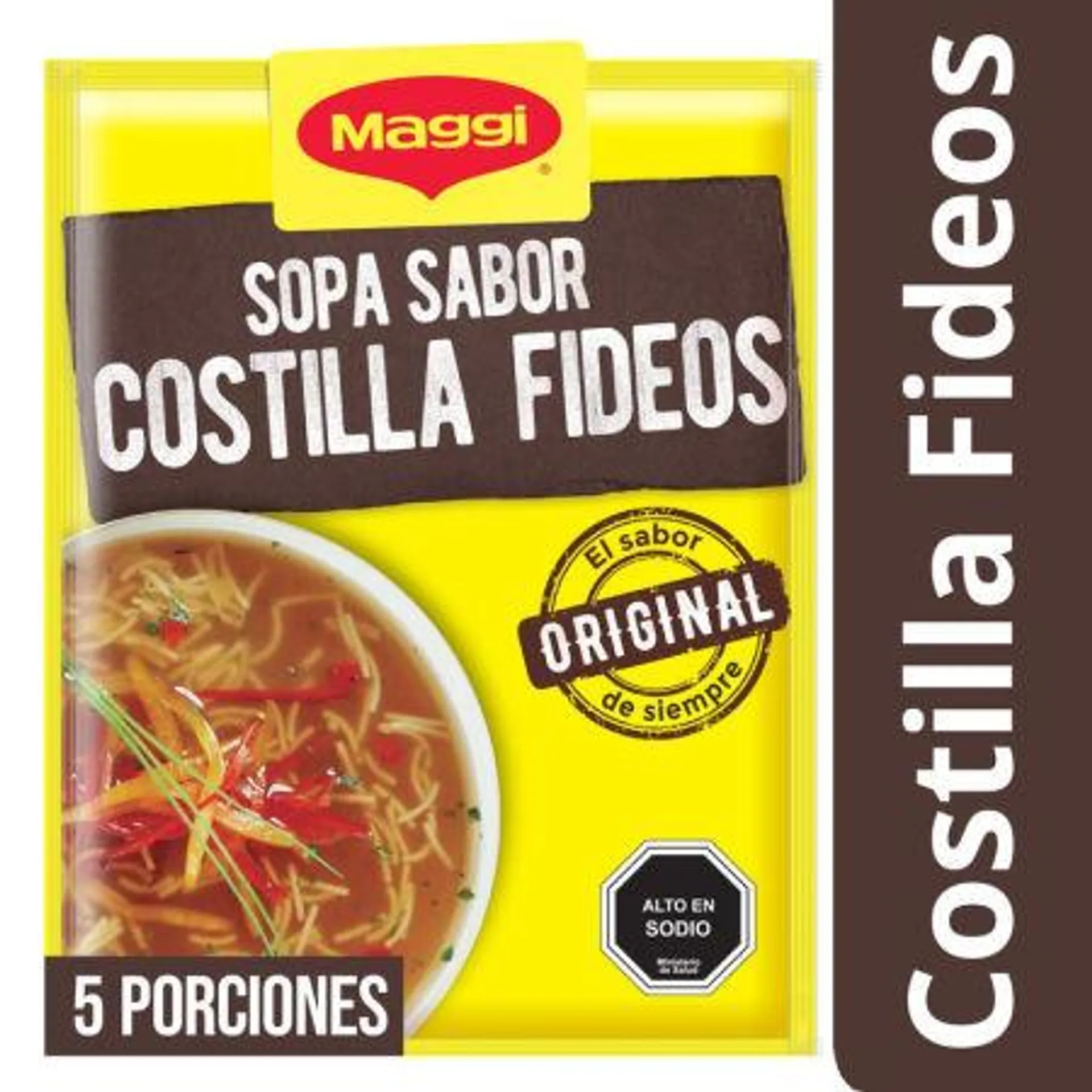 Maggi - Sopa Sabor Costilla Con Fideos, 60 g