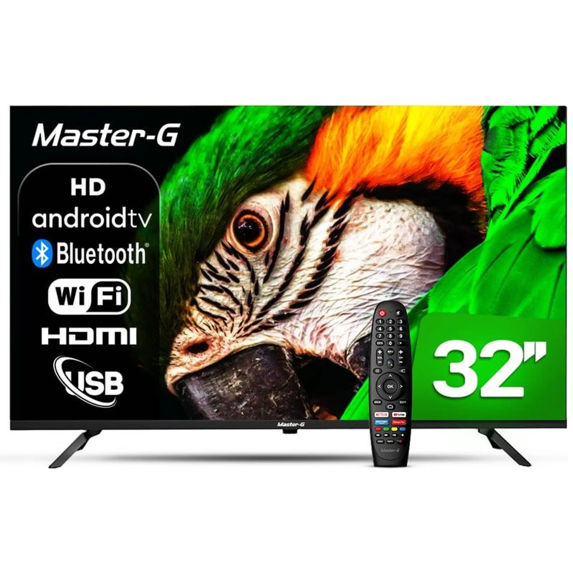 Smart TV LED 32" Android HD Bluetooth MGAE32F Master-G