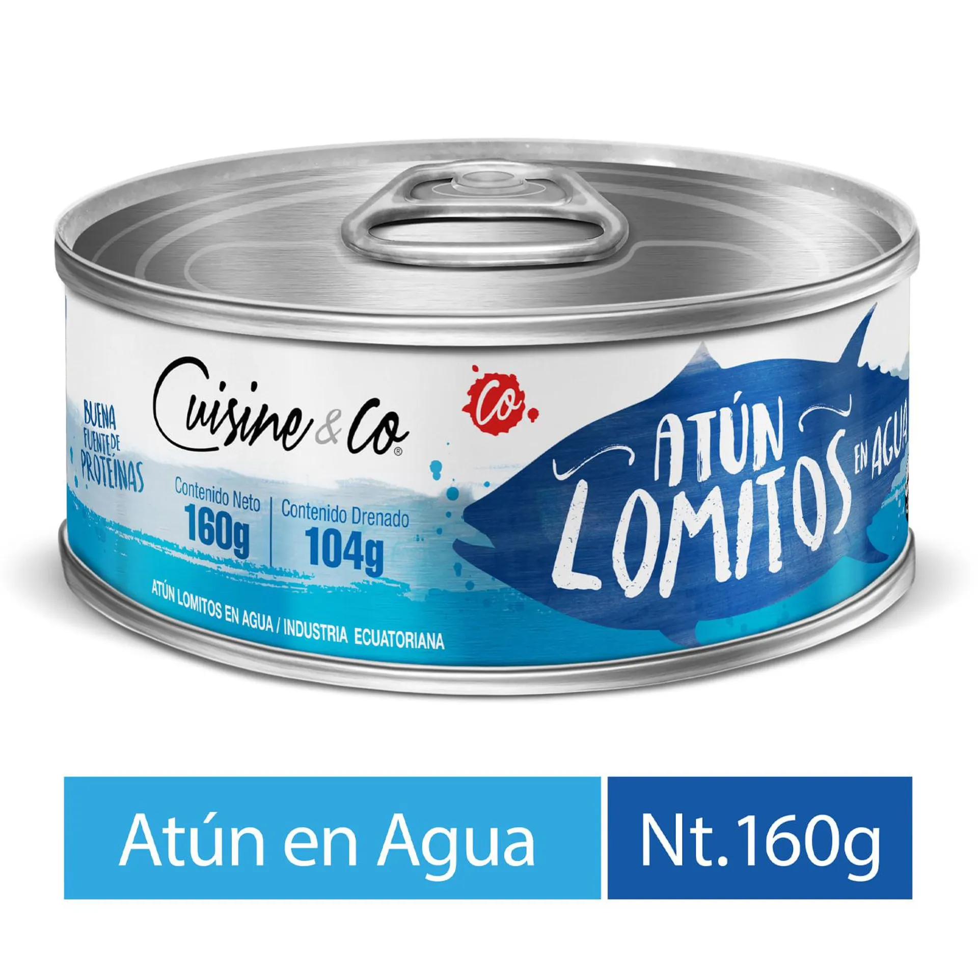 Atún lomitos en agua 104 g drenado