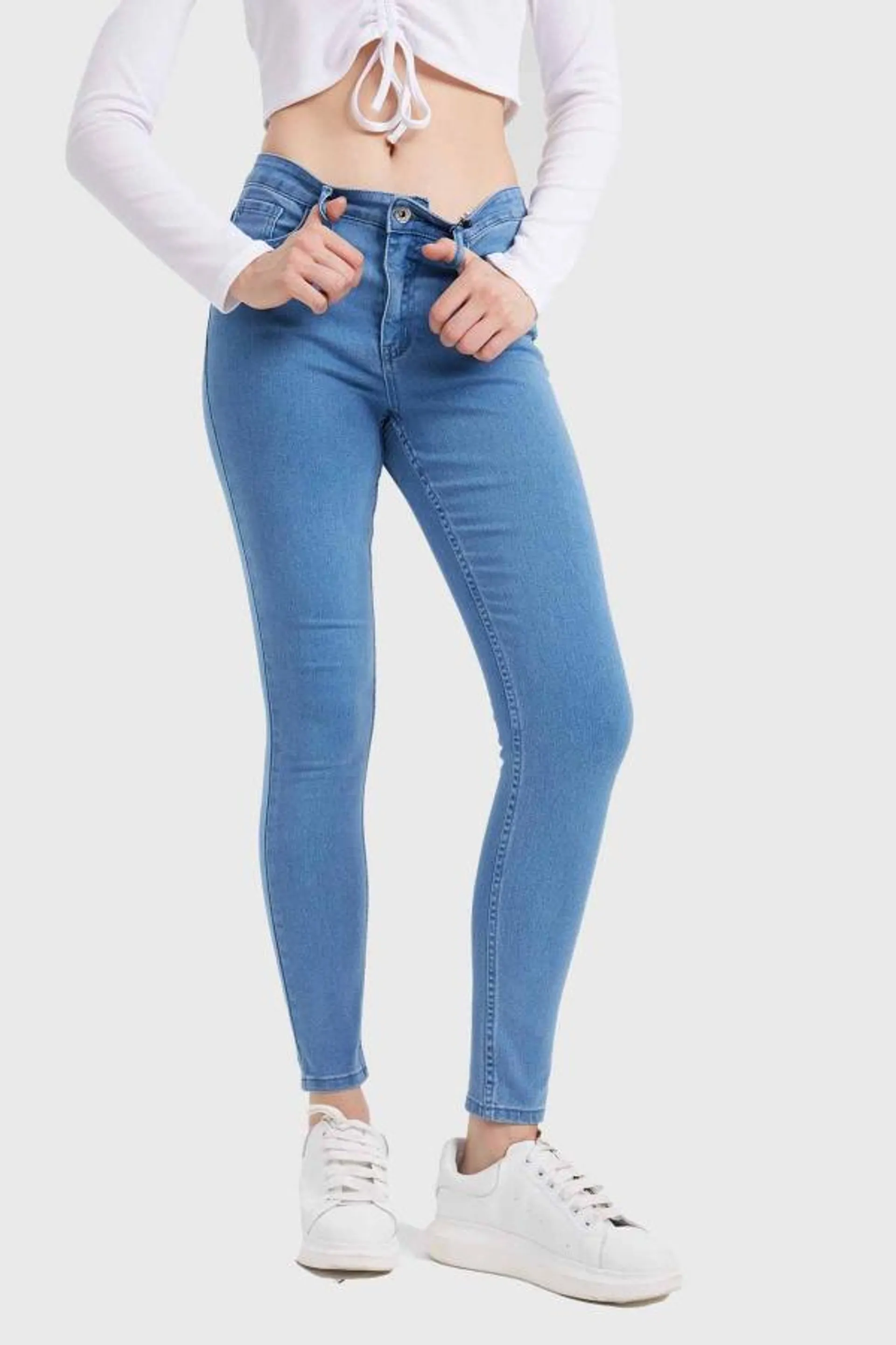 Jeans mujer super skinny emilia azul