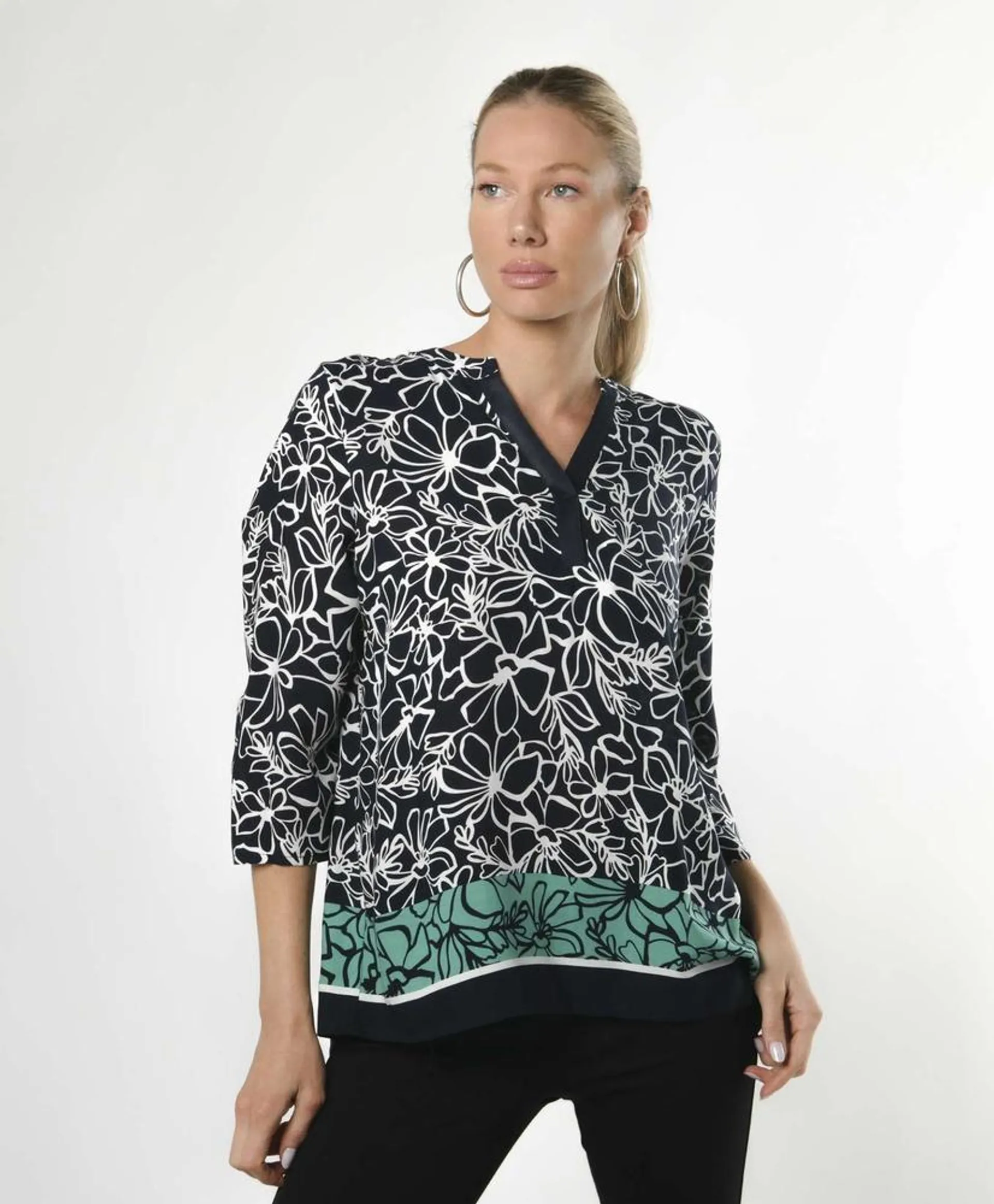 Blusa mujer flores estampadas