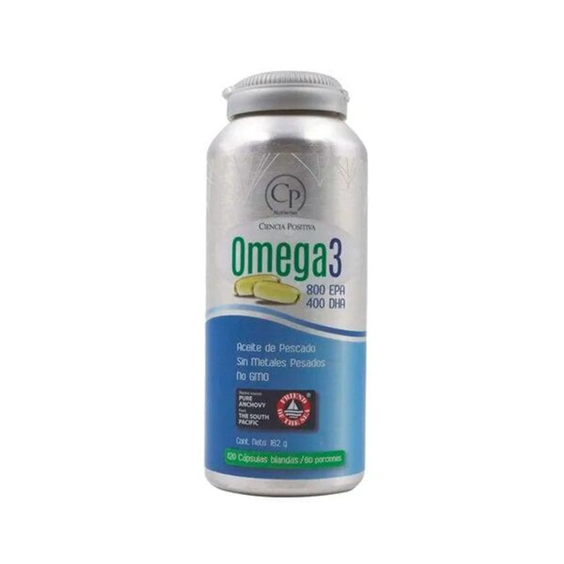 Omega 3 800 EPA y 400 DHA x120 cápsulas blandas, CP Nutrientes