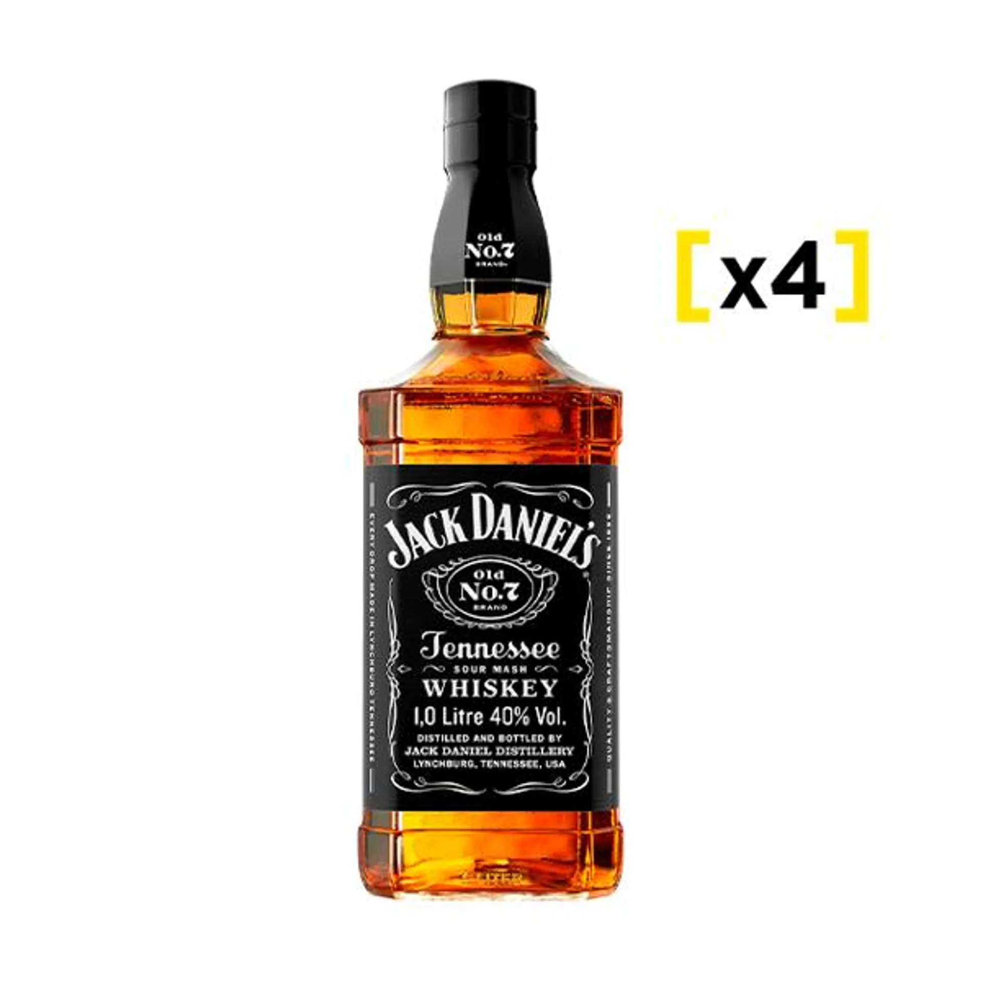 Whiskey Jack Daniels N7 Botella 1Lt x4