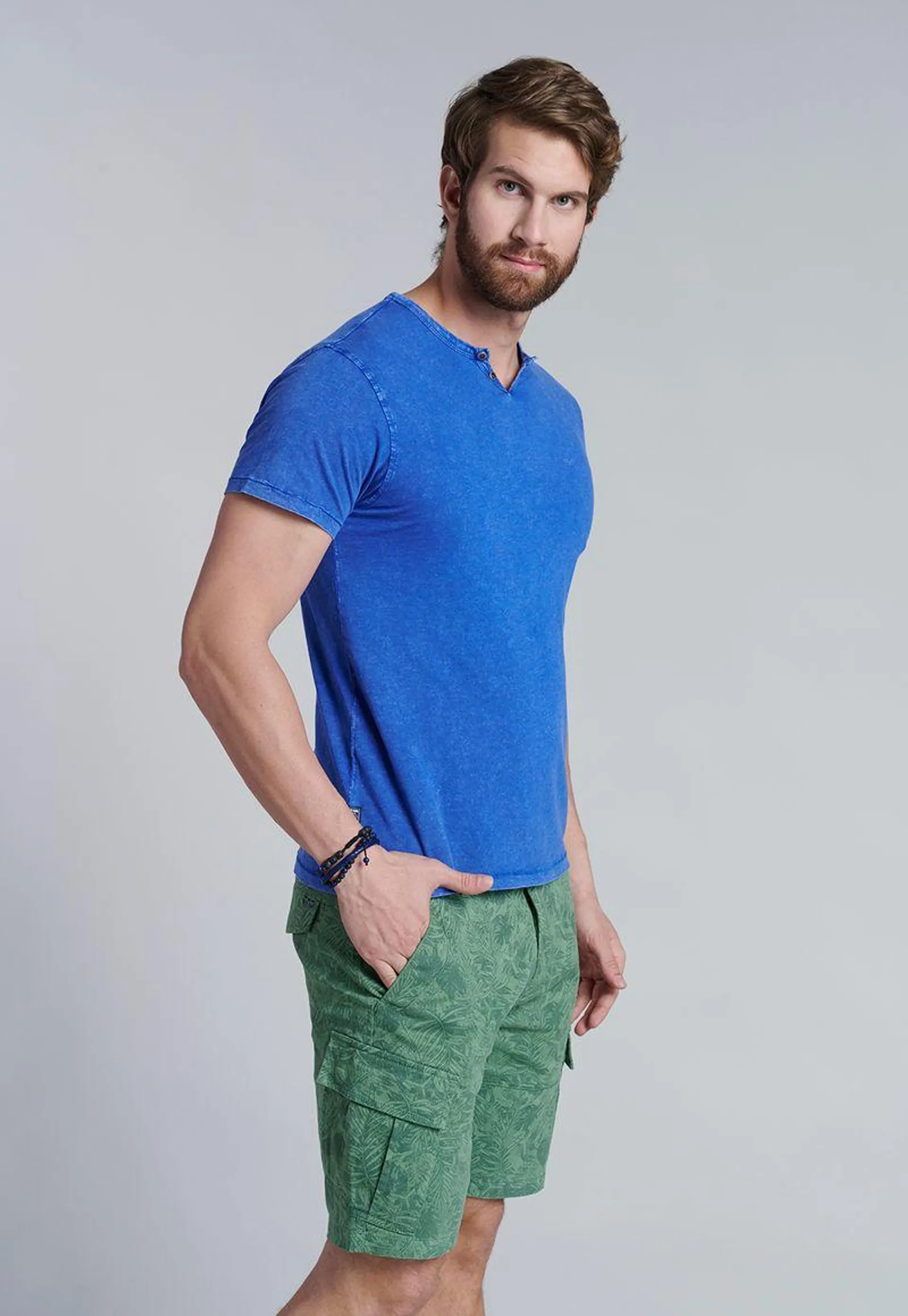 Polera Henley Oregon Lt. Blue