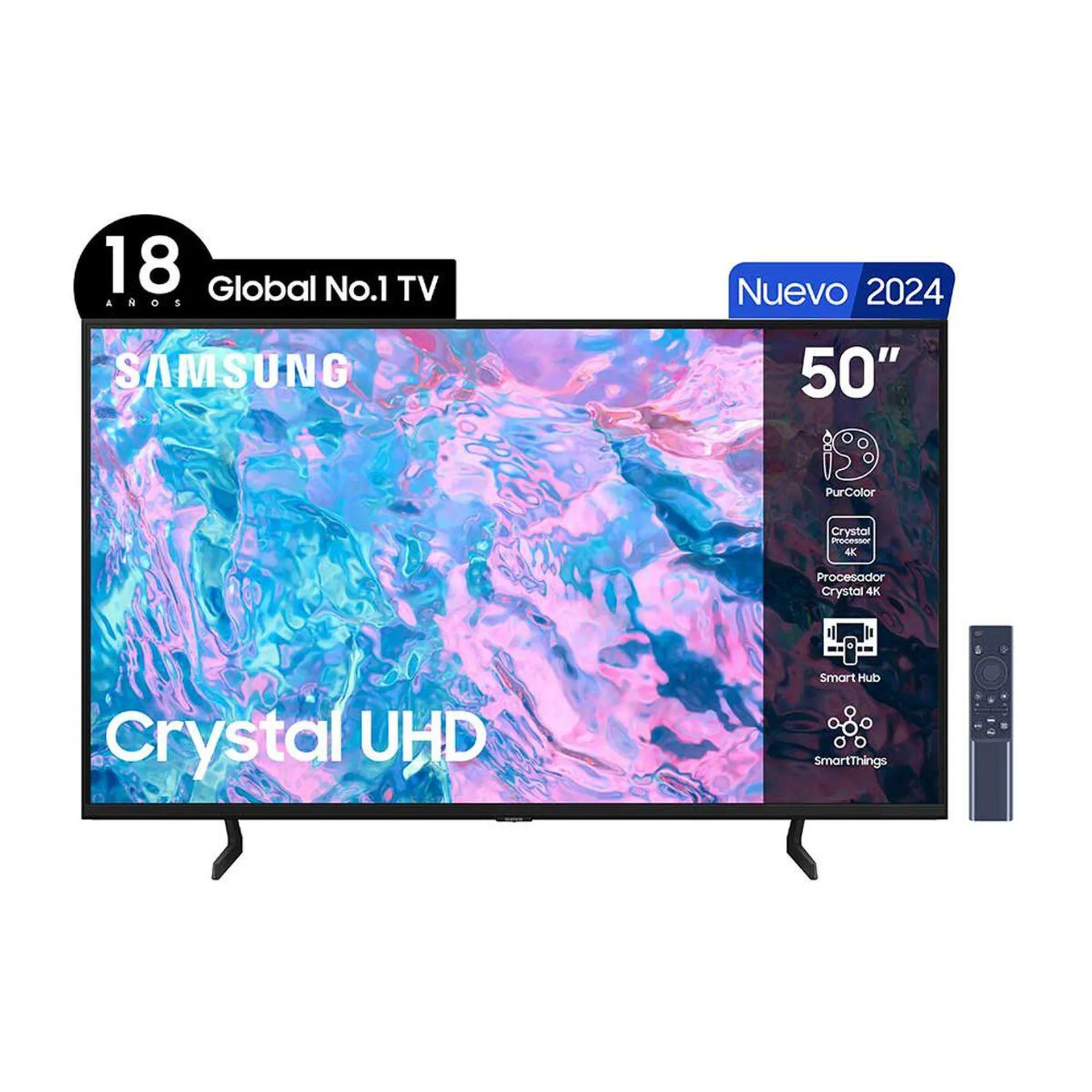 LED 50" Samsung CU7090 Smart TV 4K UHD 2024