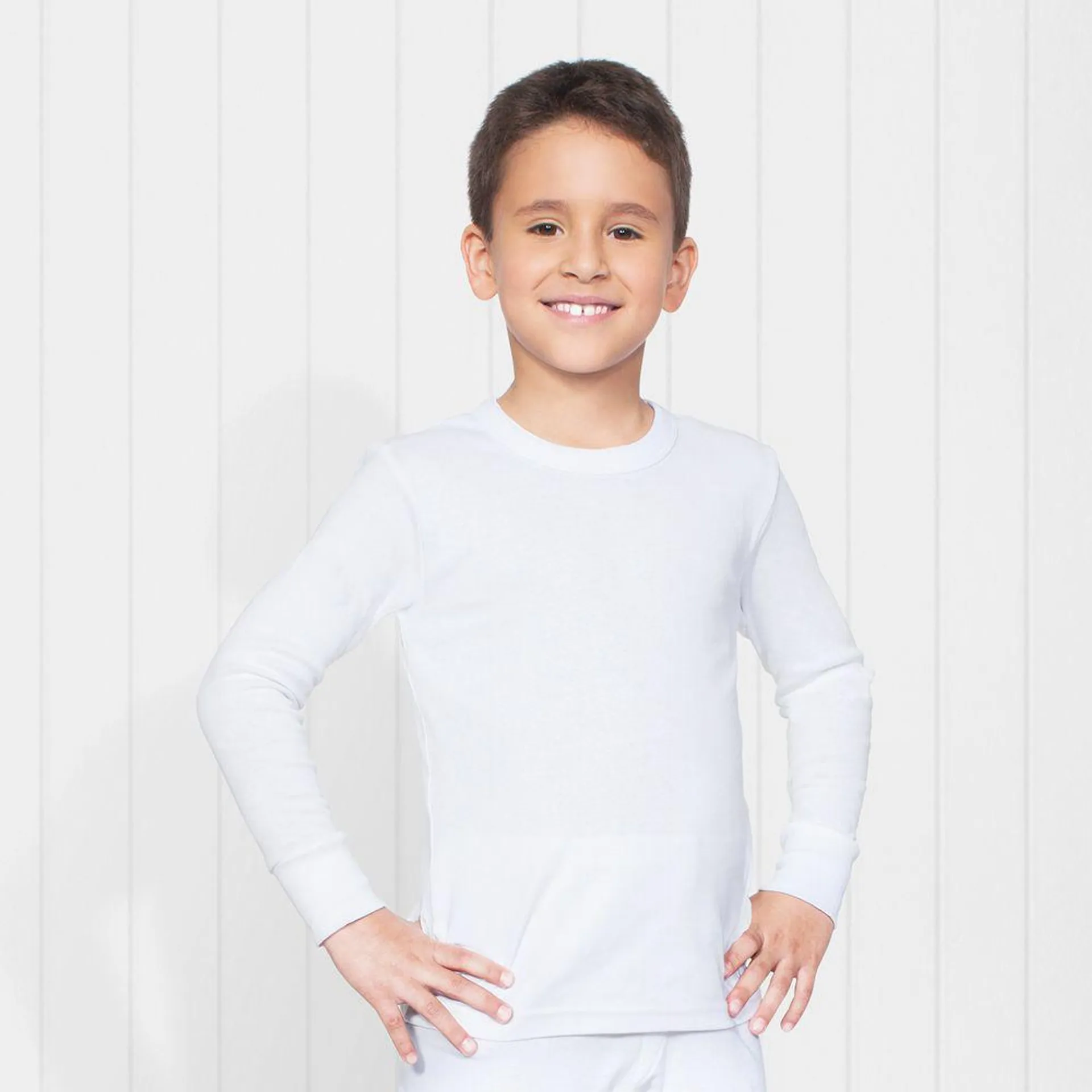 Camiseta Niño M/Larga Rib