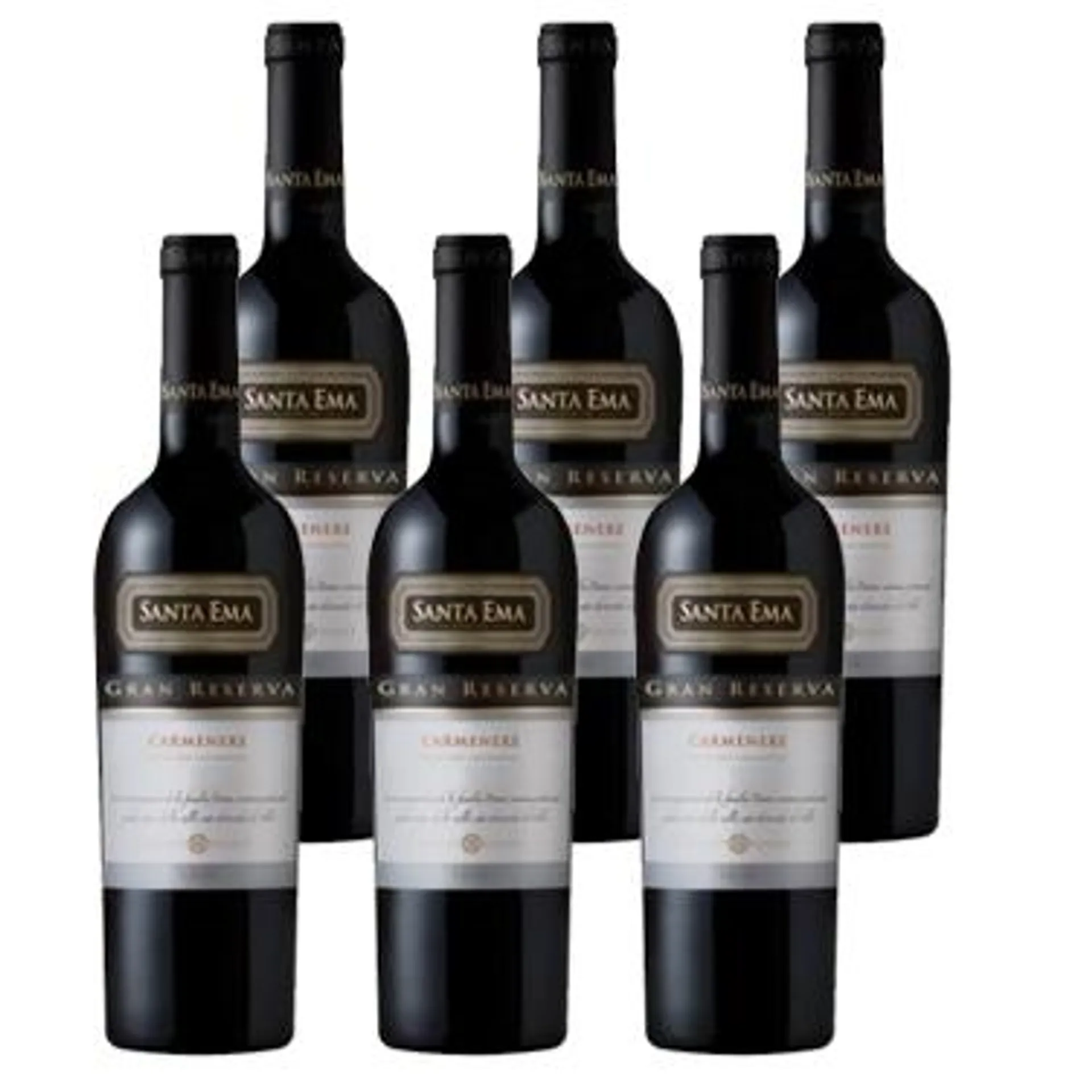 Vino Santa Ema Gran Reserva Carmenere Botella 750cc x6