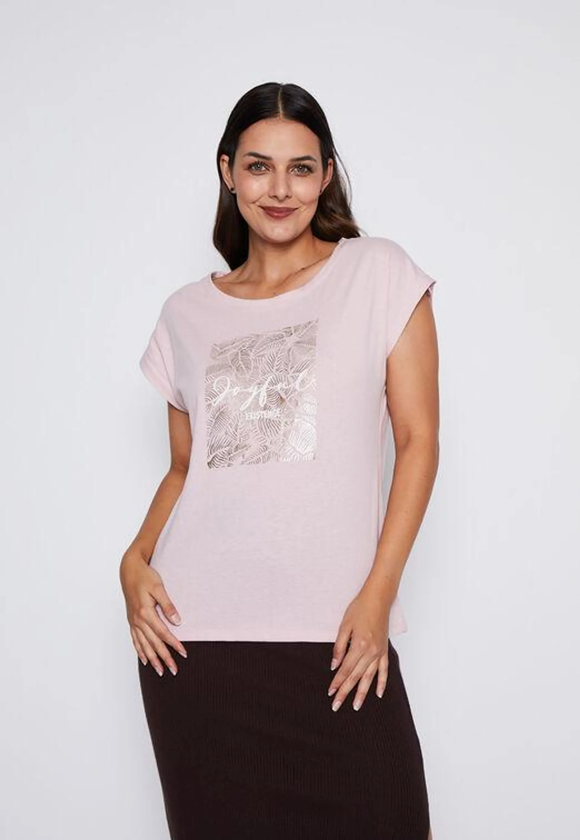 Polera Mujer Rosado Chic Estampado Family Shop