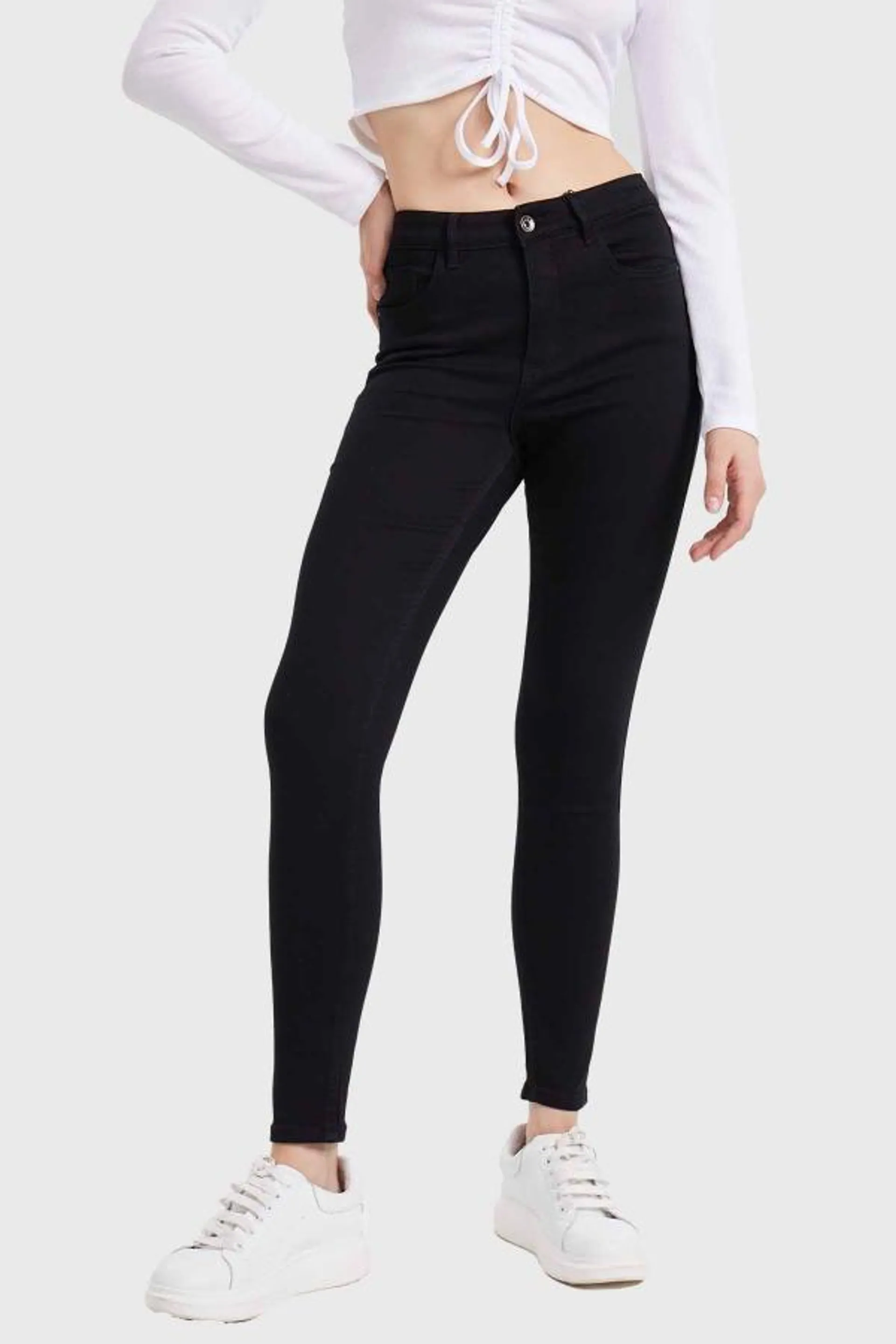 Jeans mujer super skinny emilia negro