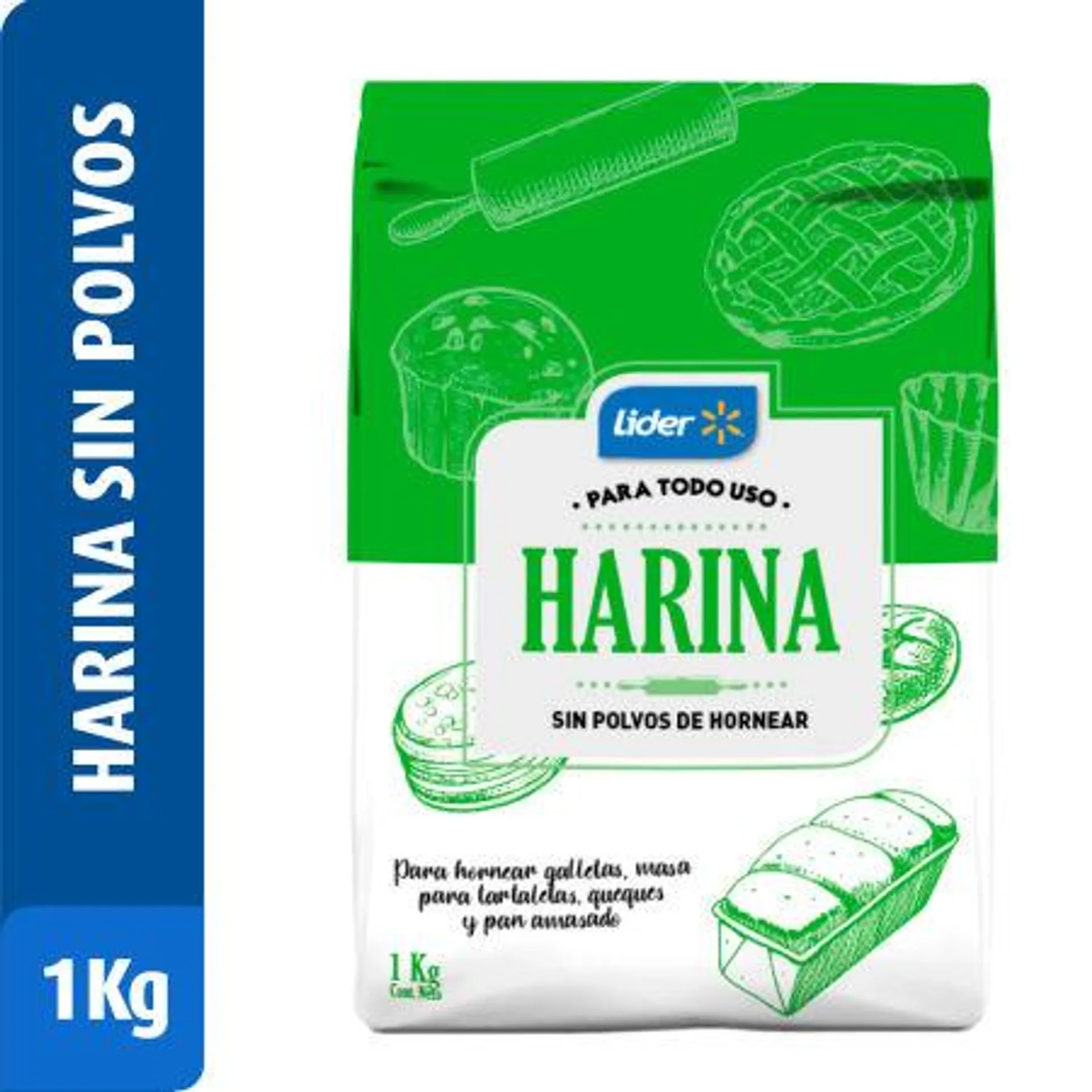 Lider - Harina Sin Polvos De Hornear, 1 kg