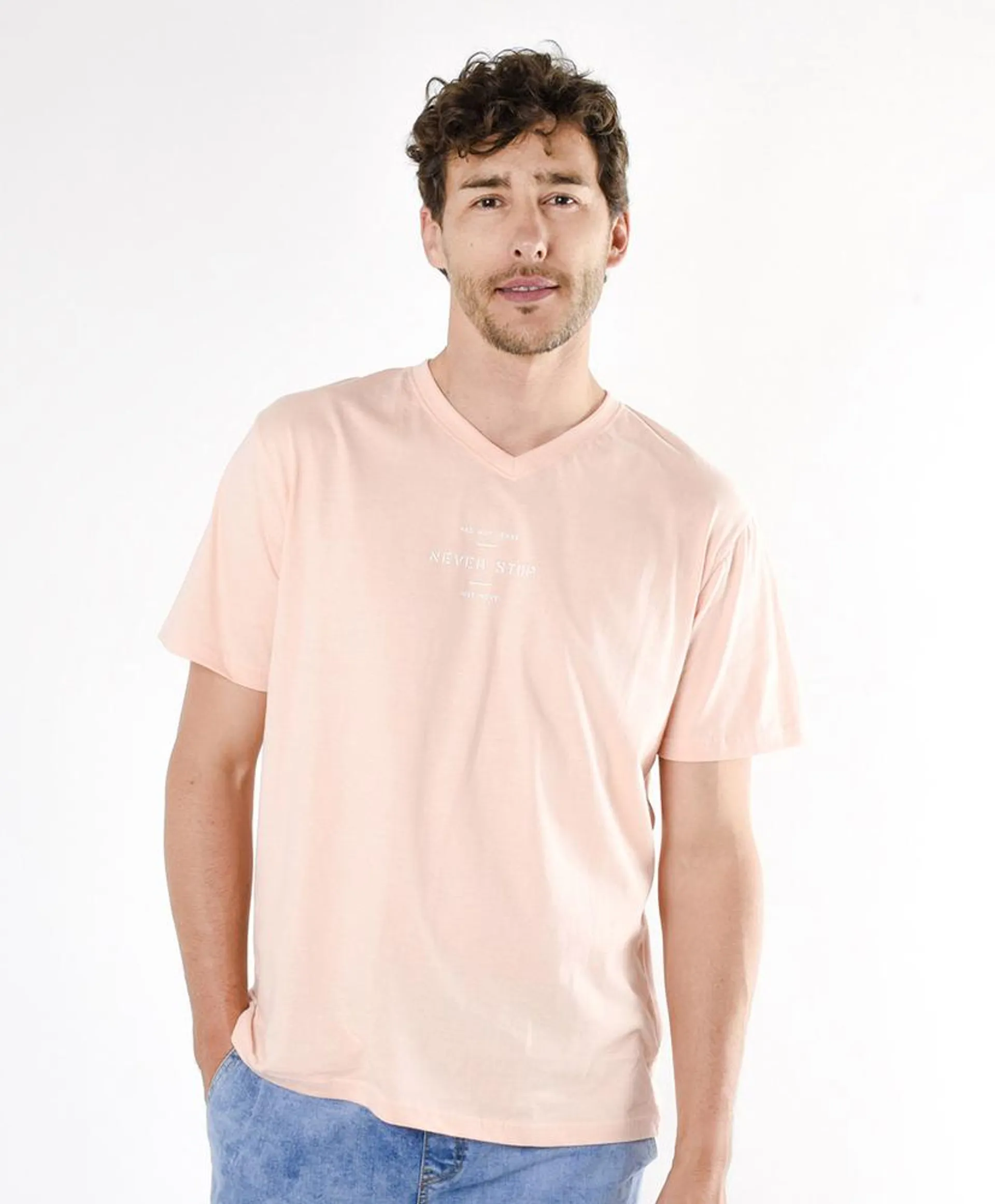 Polera hombre mini texto