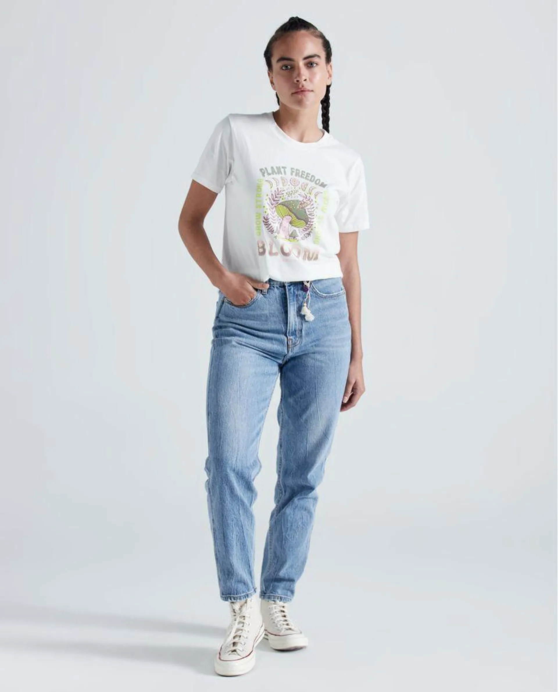 Jean Mom fit tono medio para mujer