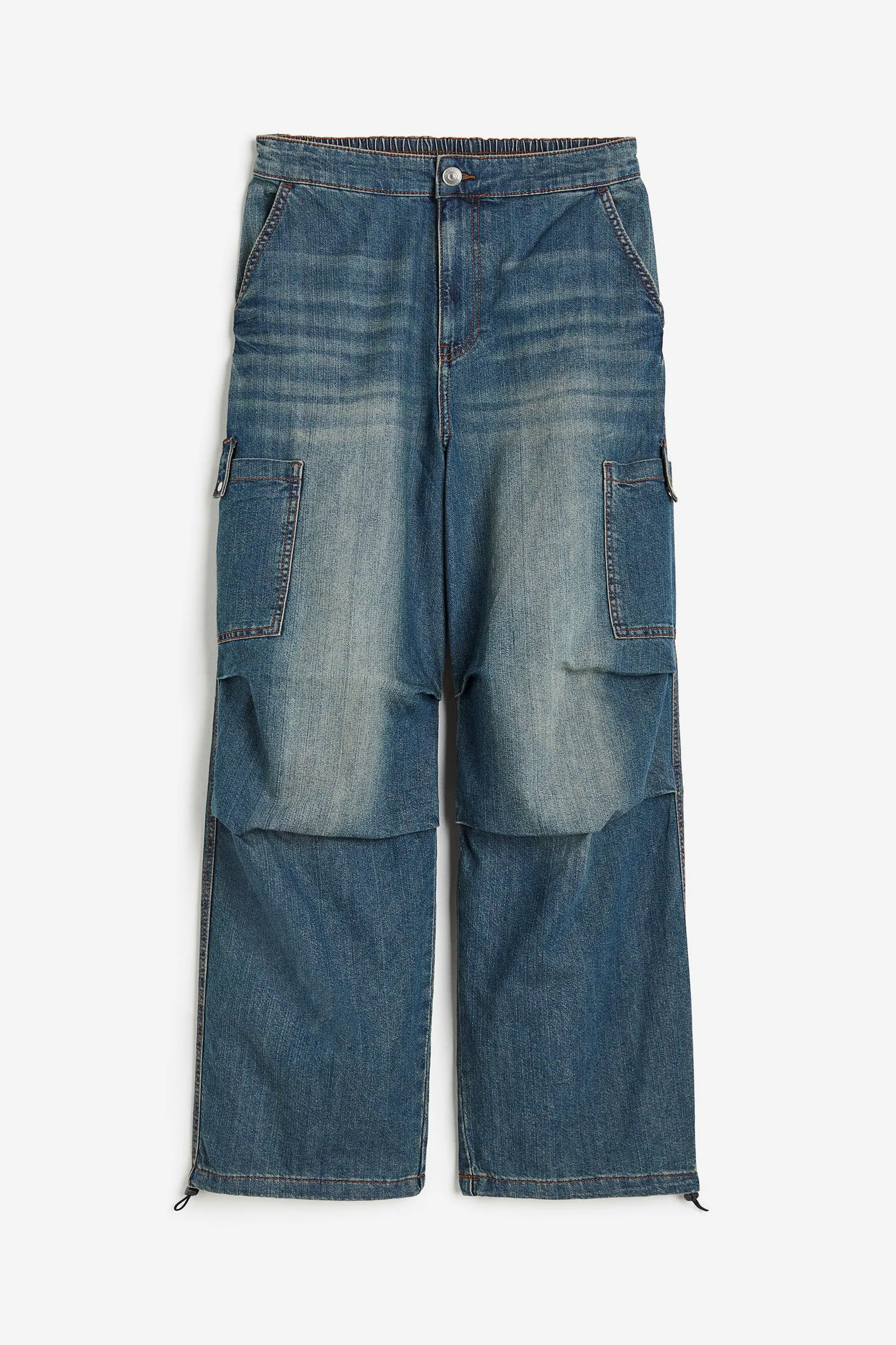 Pantalón parachute en denim