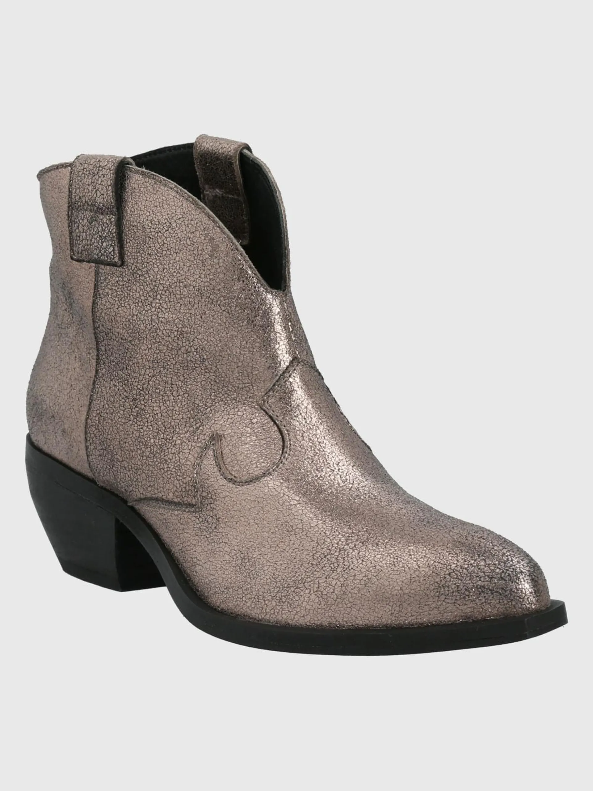 Botin Vaquero Cuero Mujer Nandrin Gris