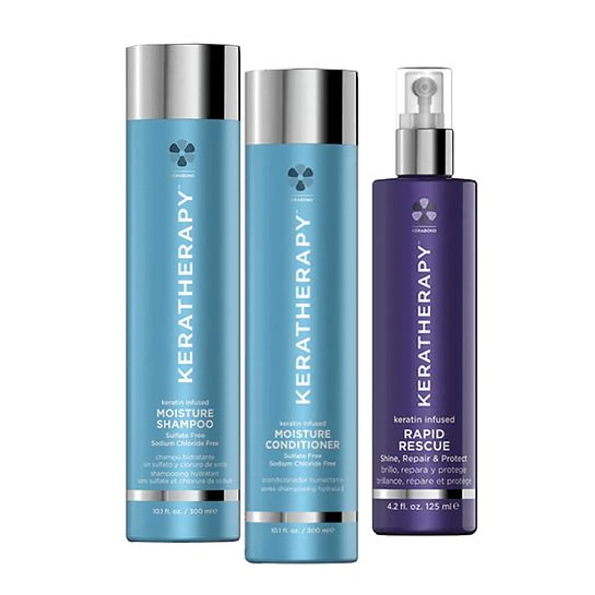 MIX Shampoo, Acondicionador y Spray Keratherapy