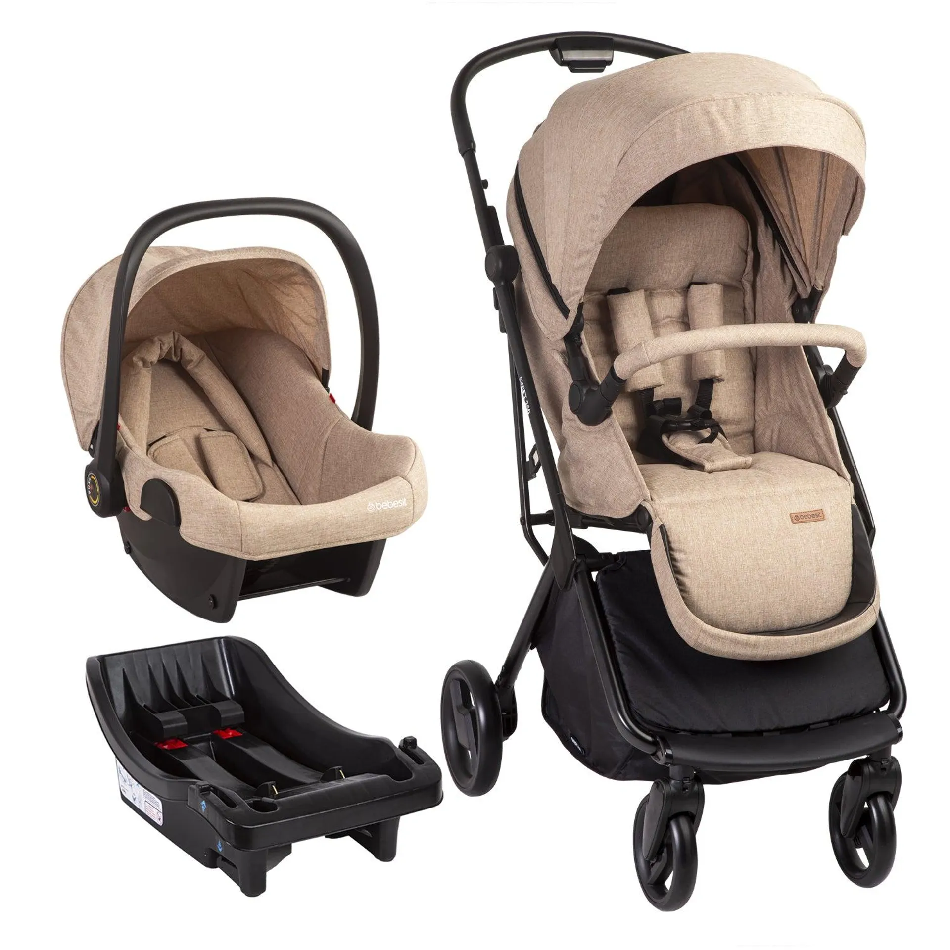 Coche Cuna Travel System Swift 360 Beige