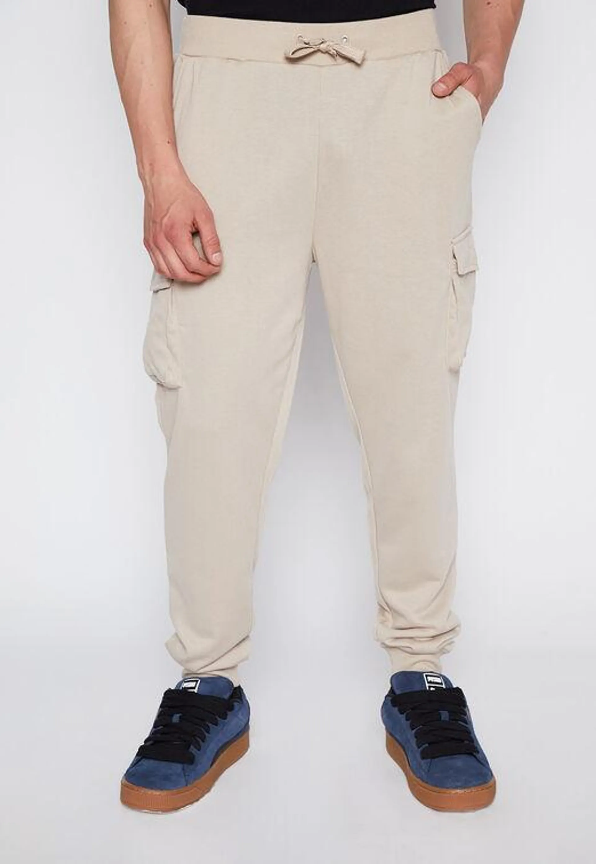 Pantalon Buzo Hombre Beige Cargo Family Shop