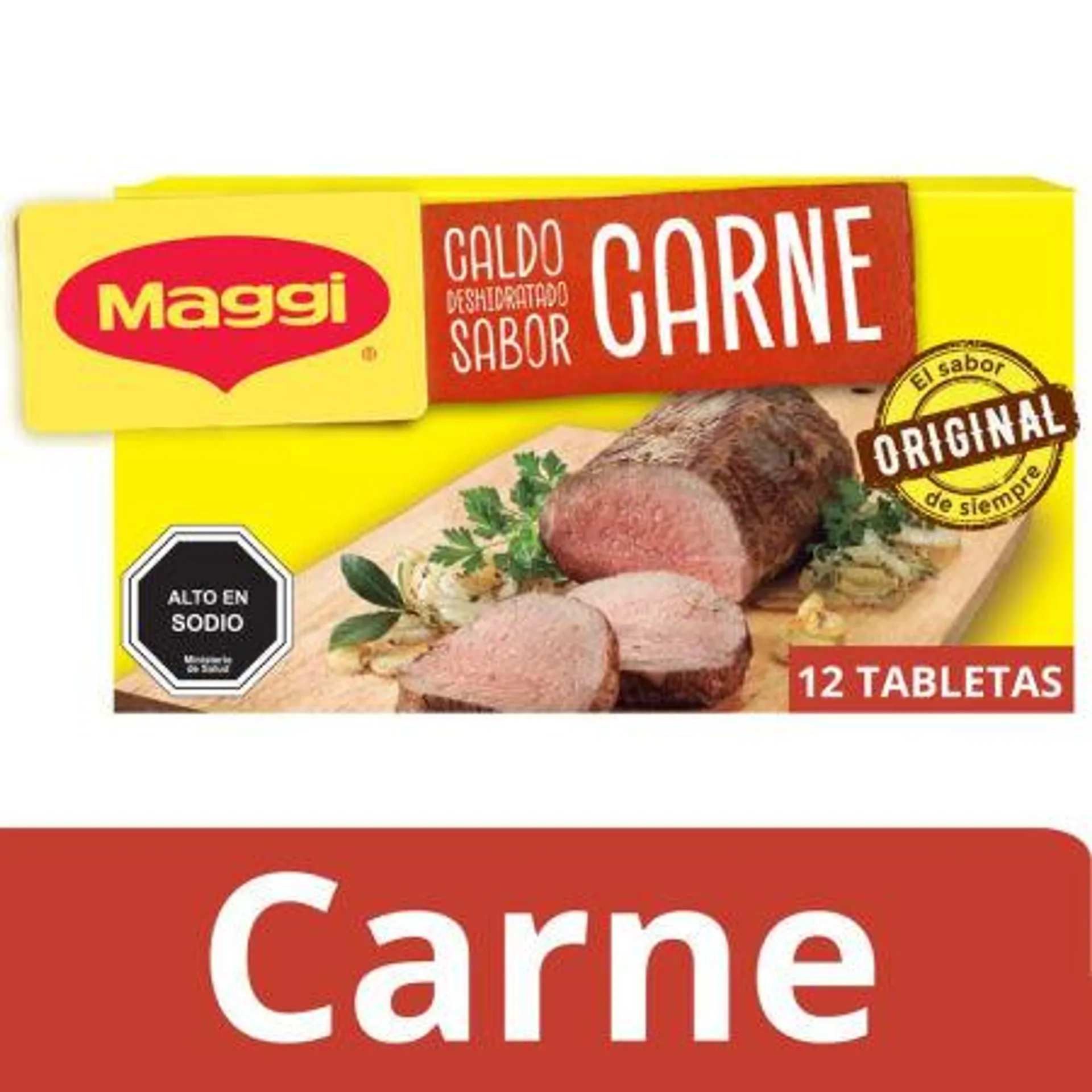 Maggi - Caldo Sabor Carne 12 Tabletas, 120 g