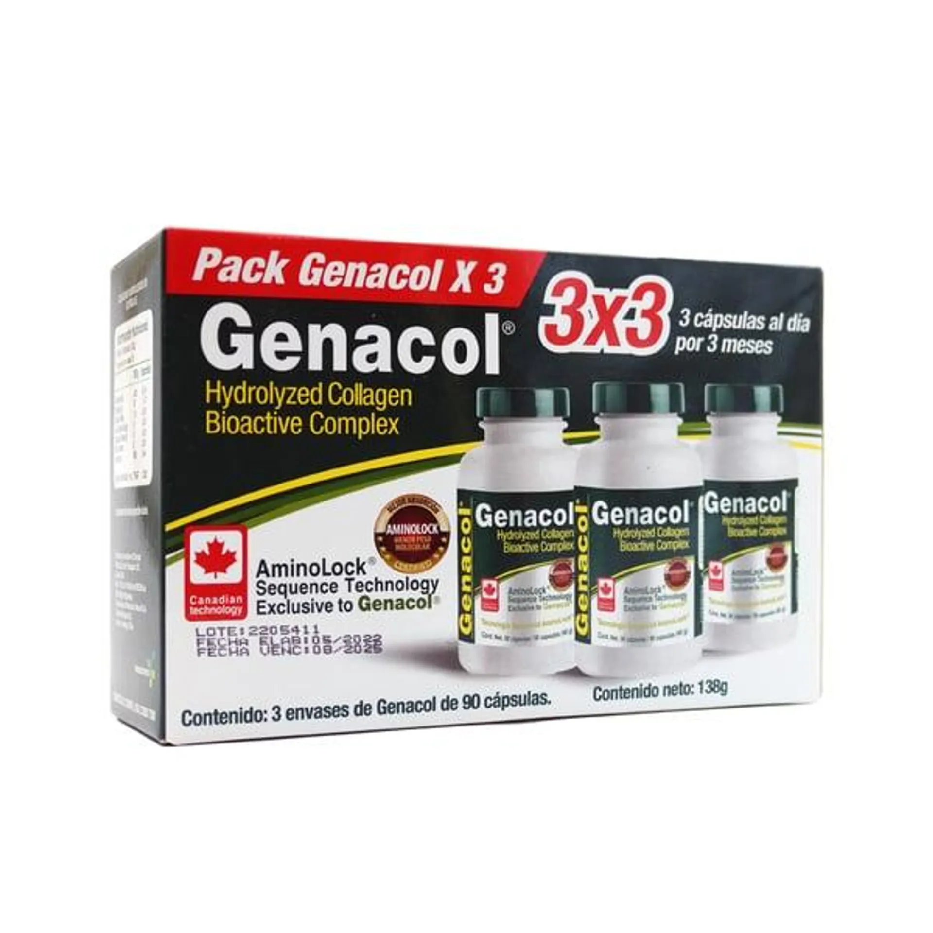 Pack X3 Genacol® x 90 cápsulas