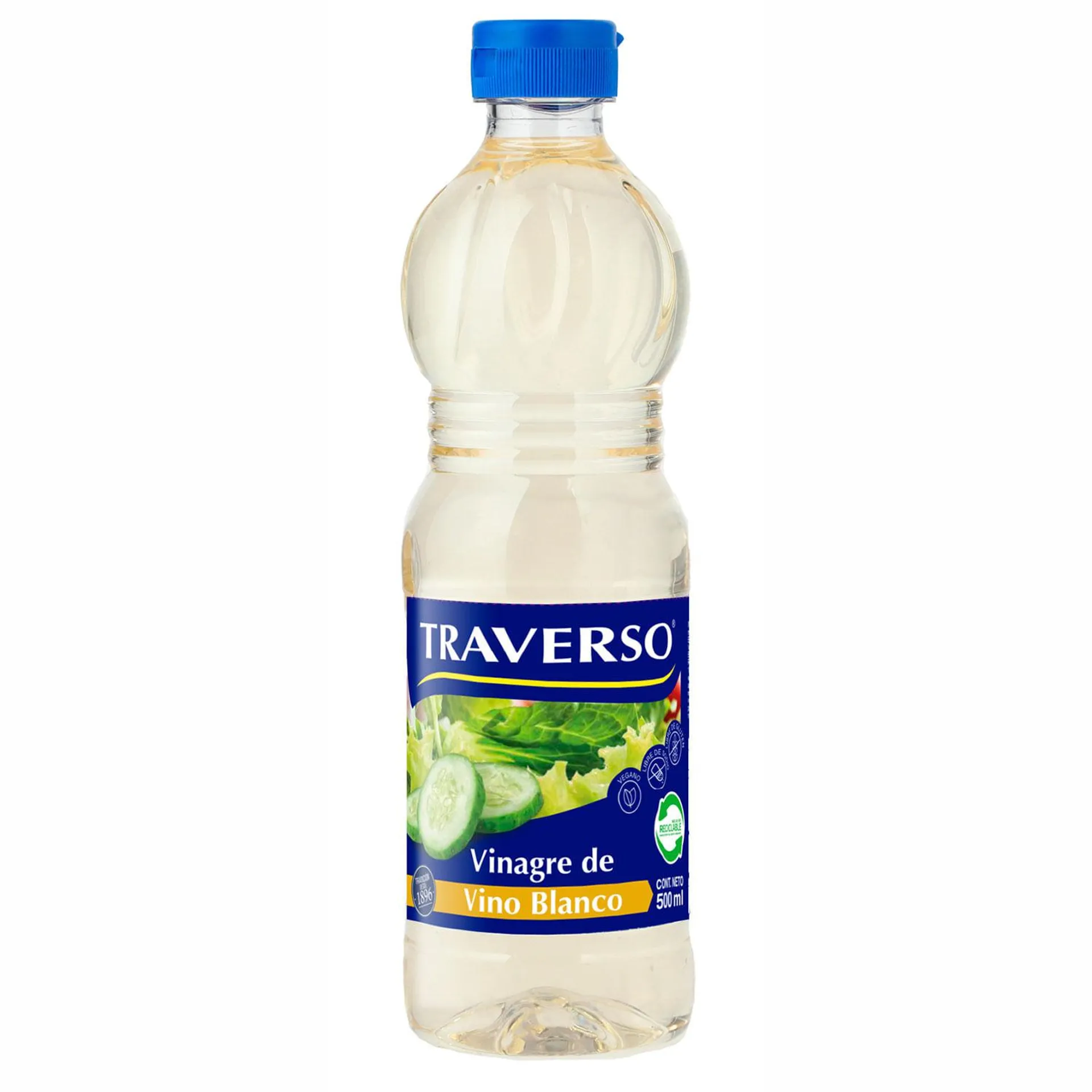 Vinagre de Vino Blanco Traverso 500 ml