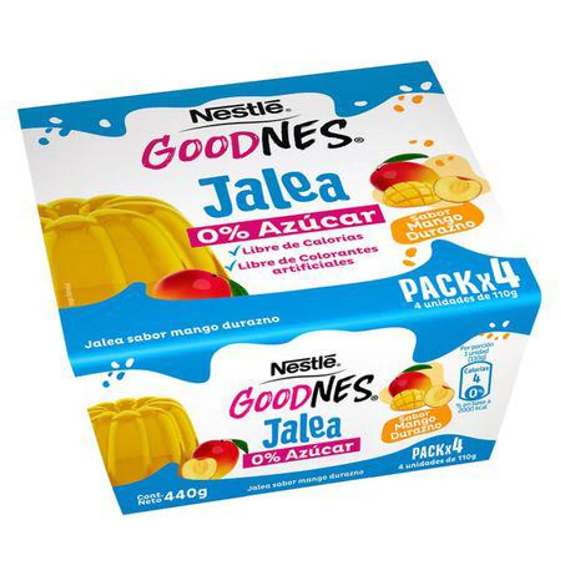 Jalea Goodnes durazno 4 un. 110 g c/u