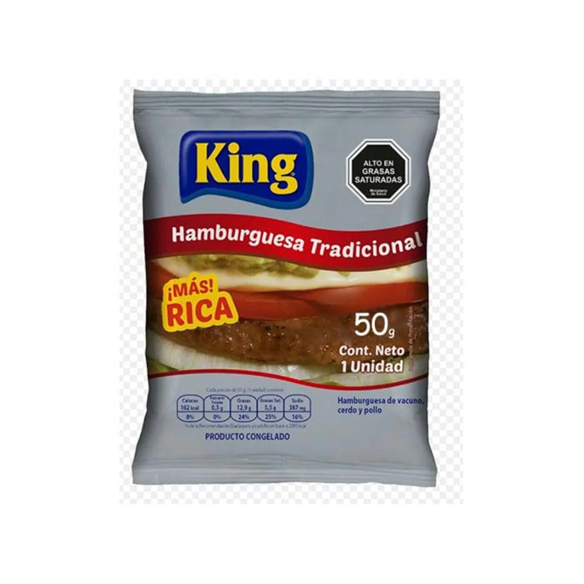 Hamburguesa King Vacuno 50 Gr