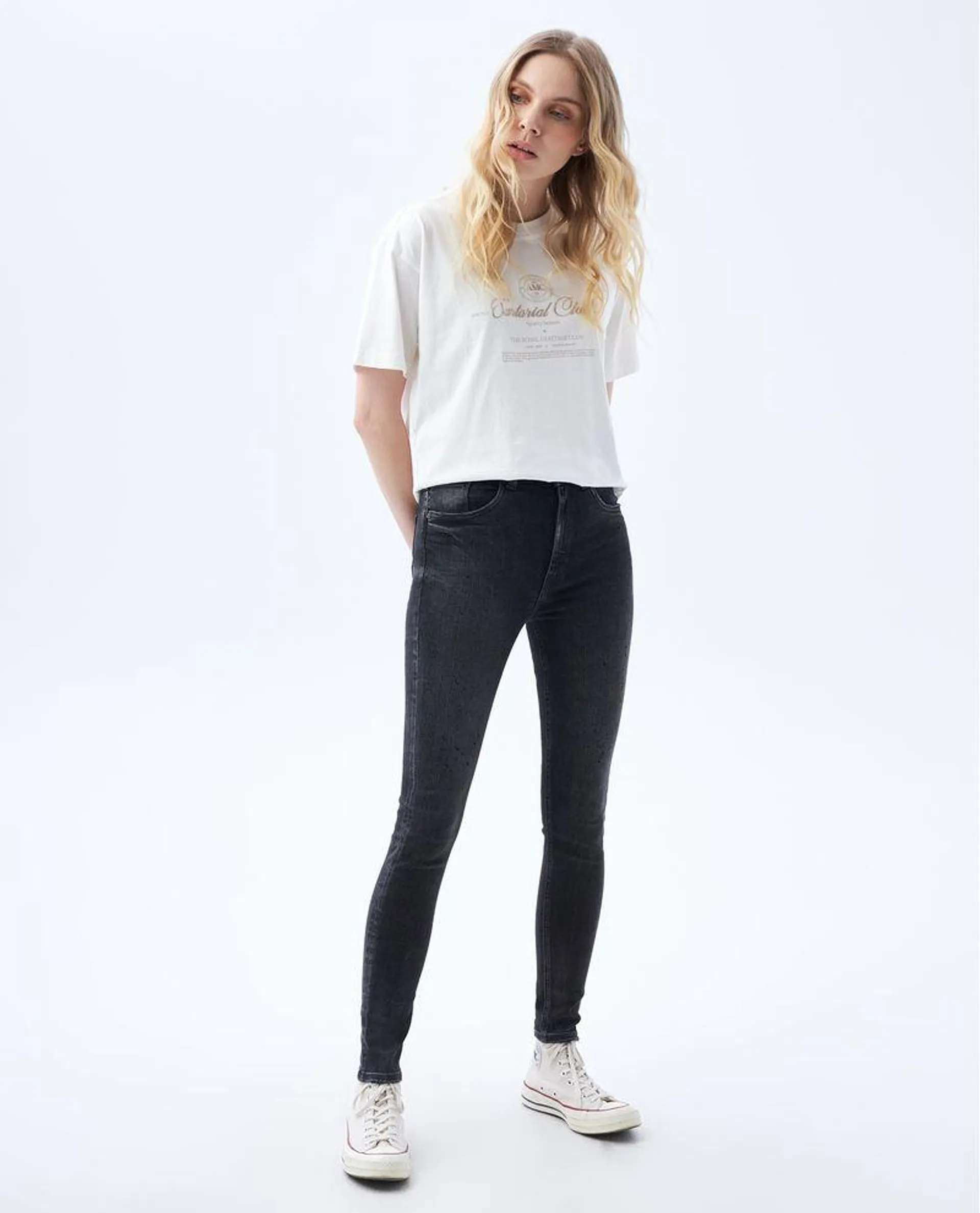 Jean Jegging fit tiro súper alto para mujer