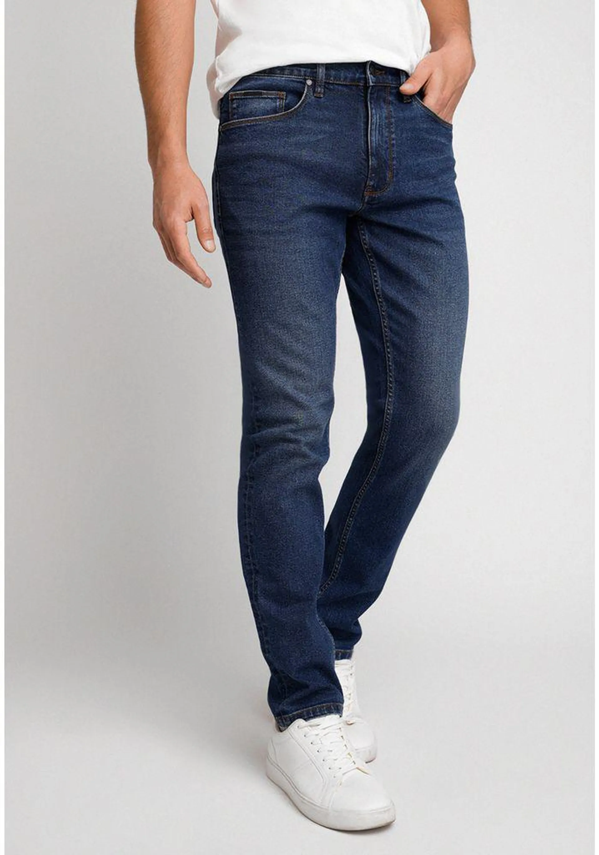 Jeans Hombre Slim Fit Azul Medio