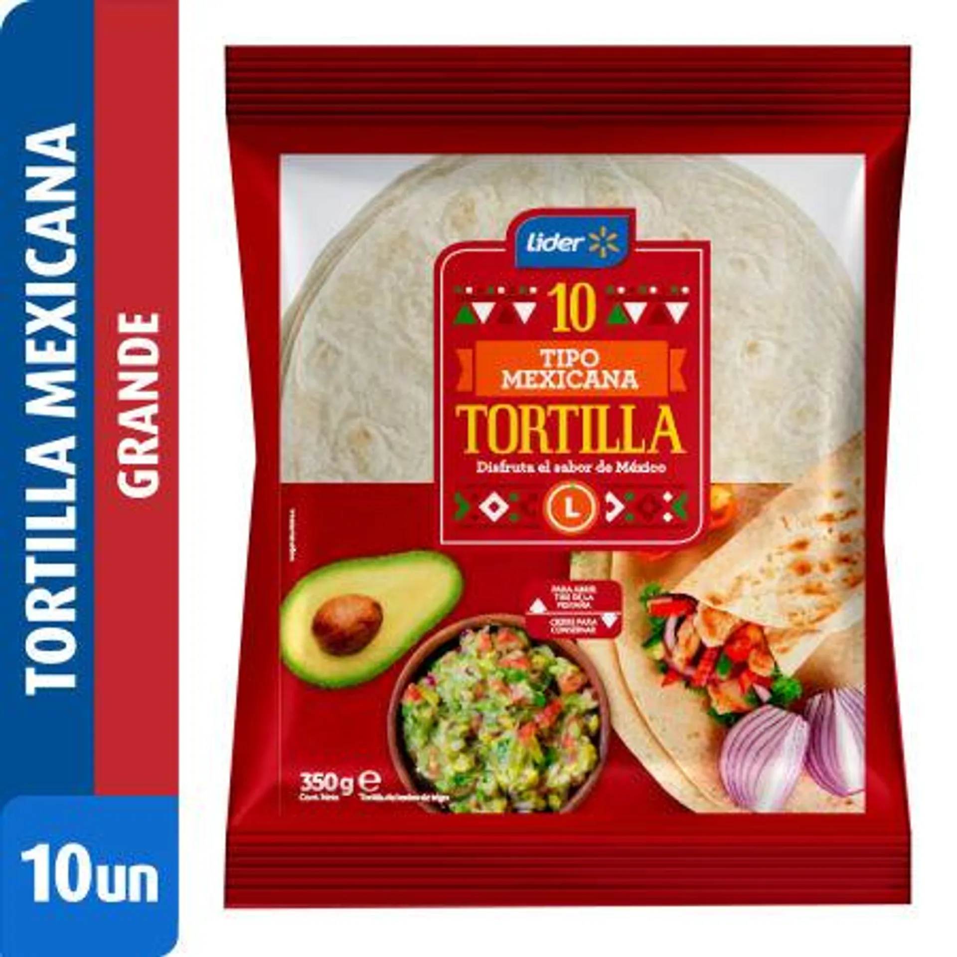 Lider - Tortilla Tipo Mexicana Grande, 350 g