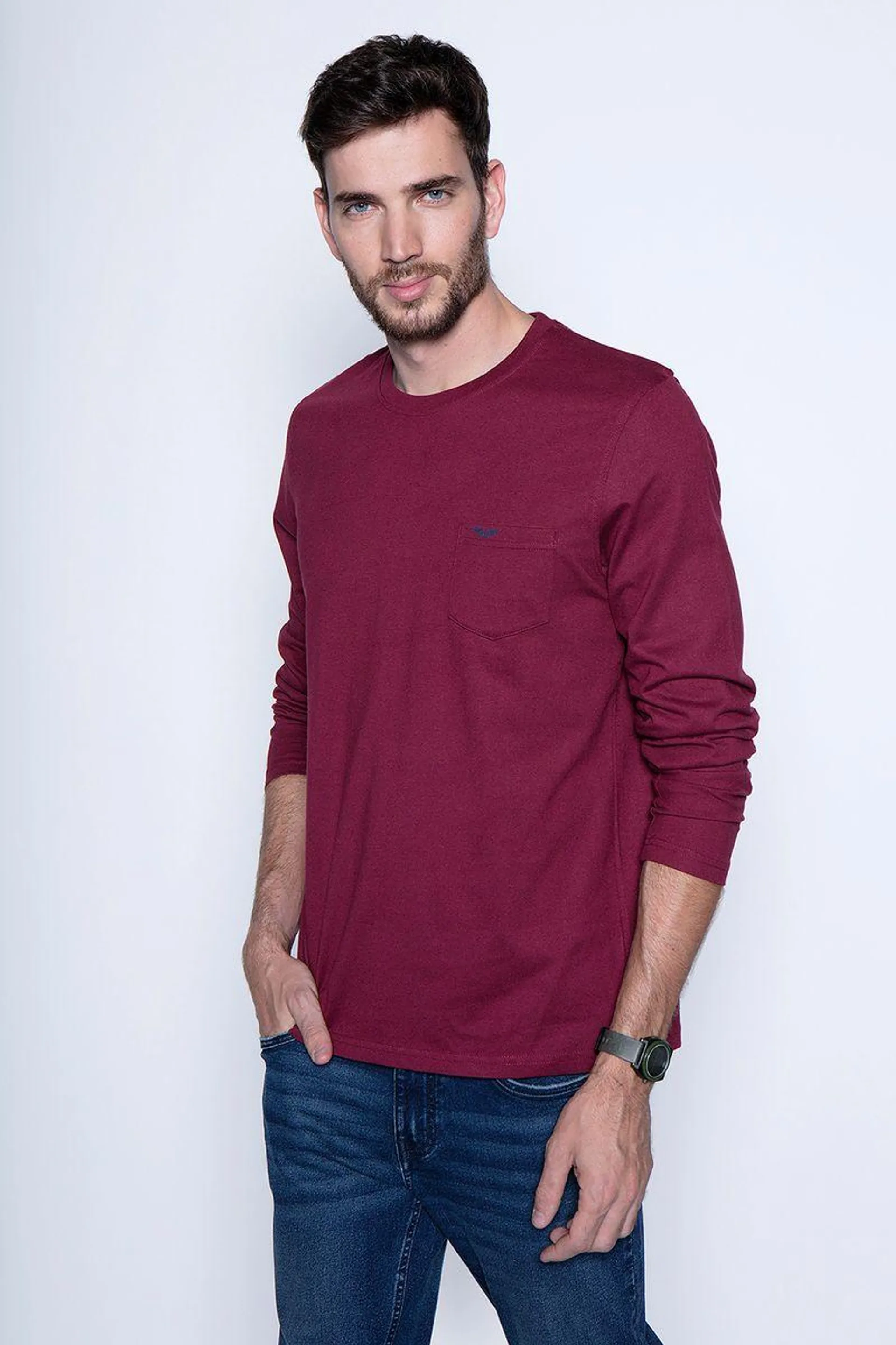 Polera Básica Ml Burgundy