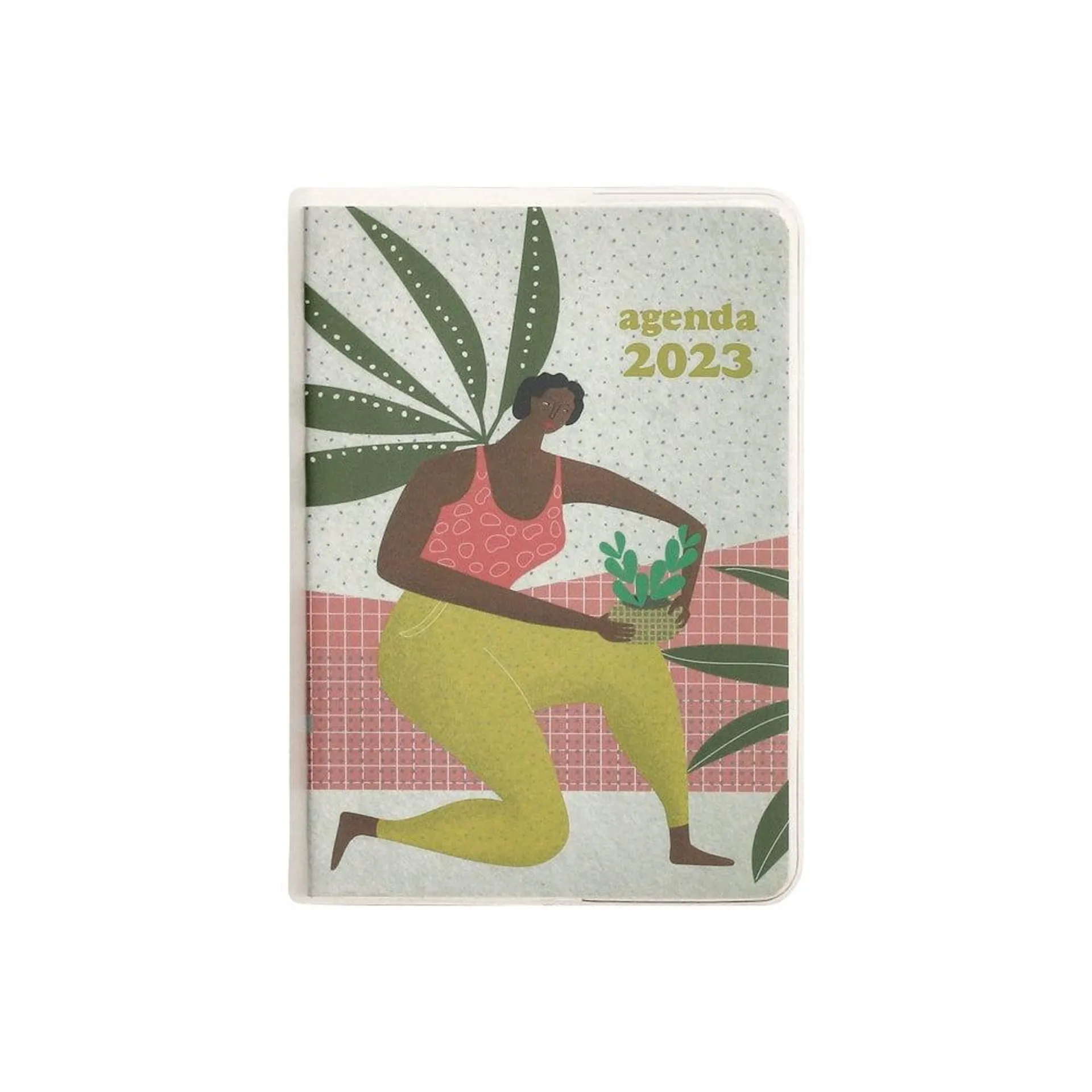 Agenda 2023 con tapa con forro de PVC 10,5x1,5x15 cm