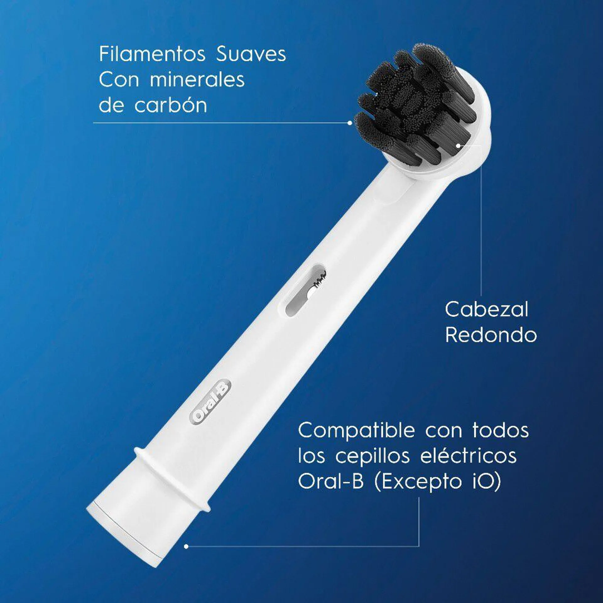 Cabezal para Cepillo Dental Eléctrico Advanced Charcoal 2 Un