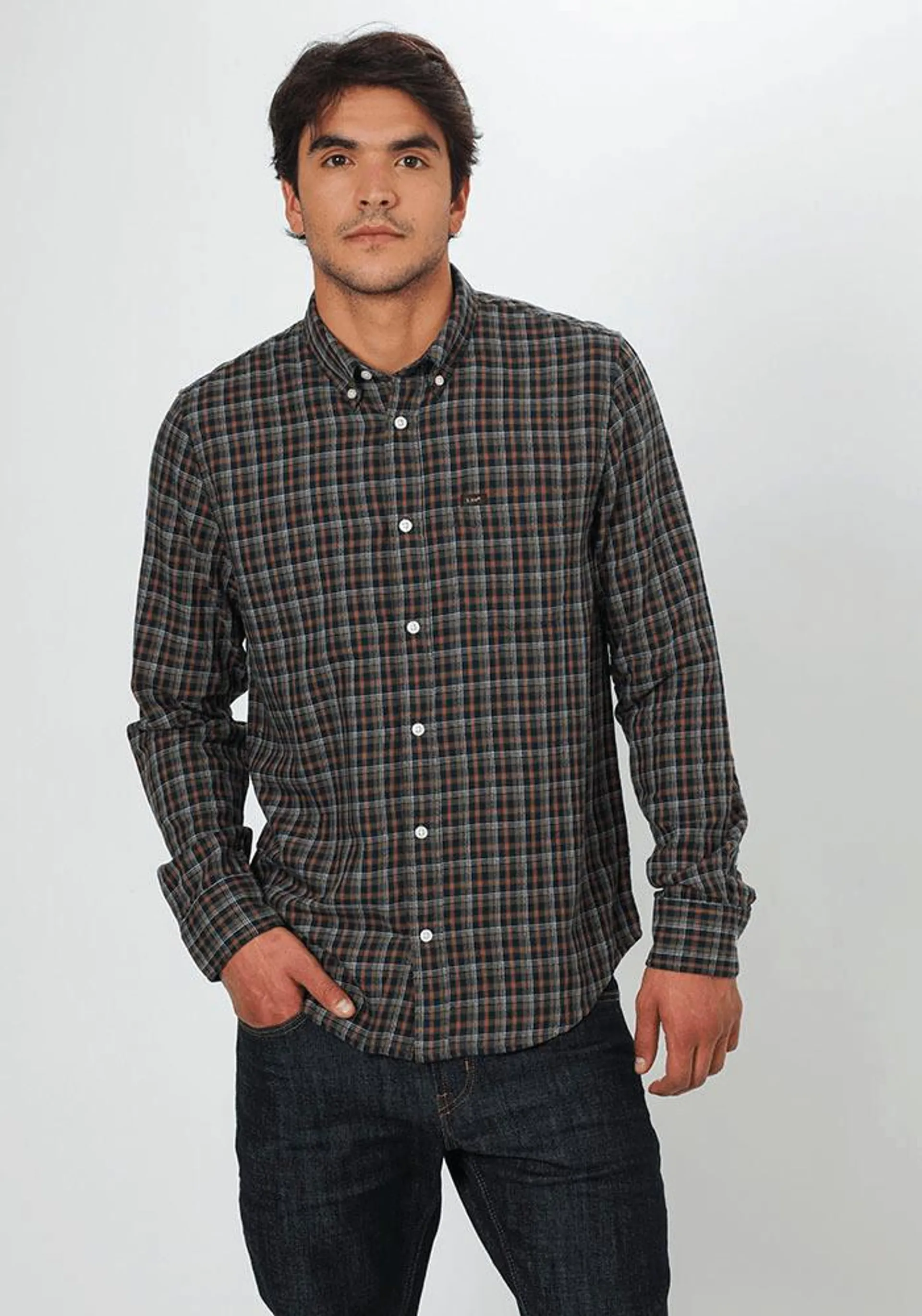 Camisa Hombre Lee® Button Down Olive Green