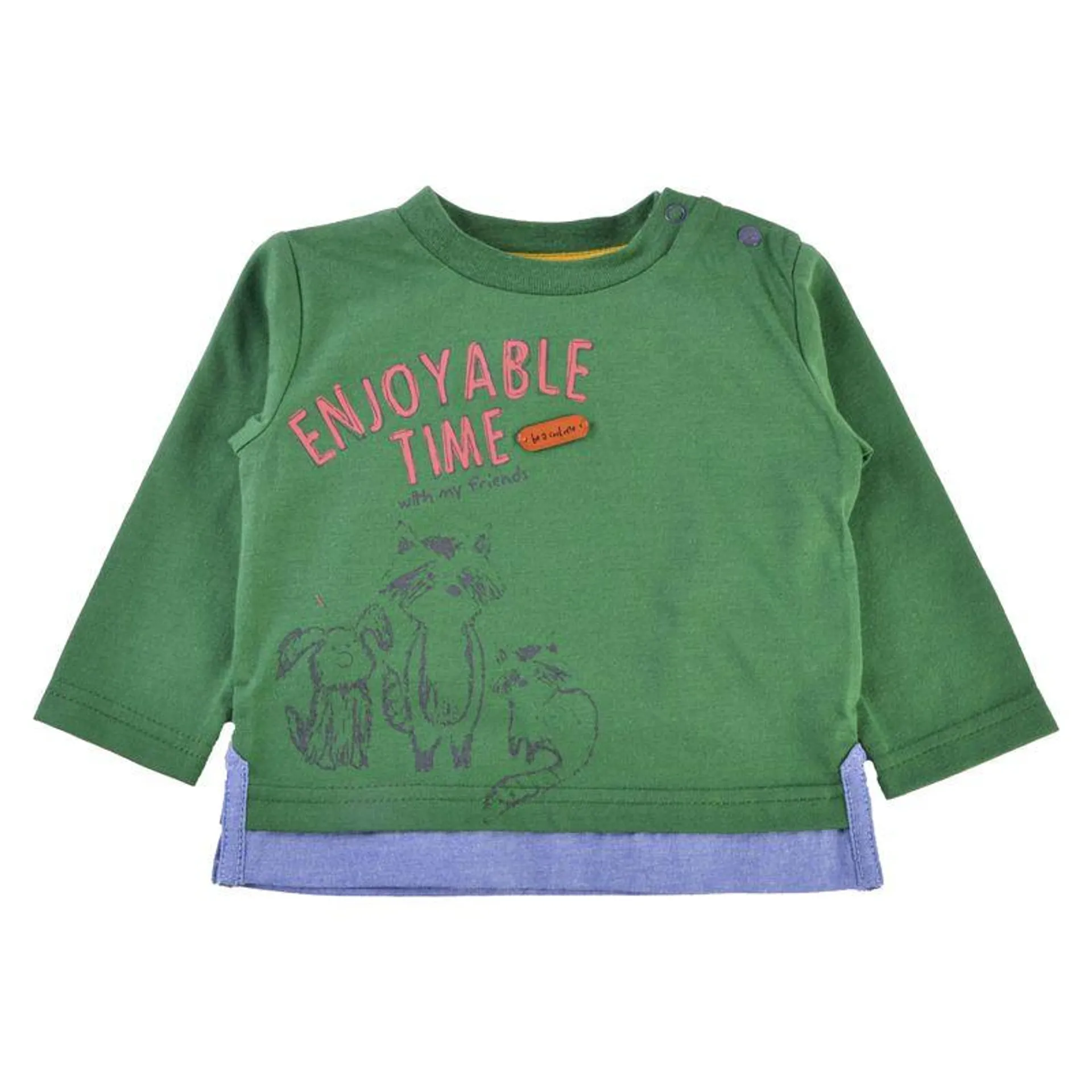 Polera Manga Larga Bebé Niño Verde