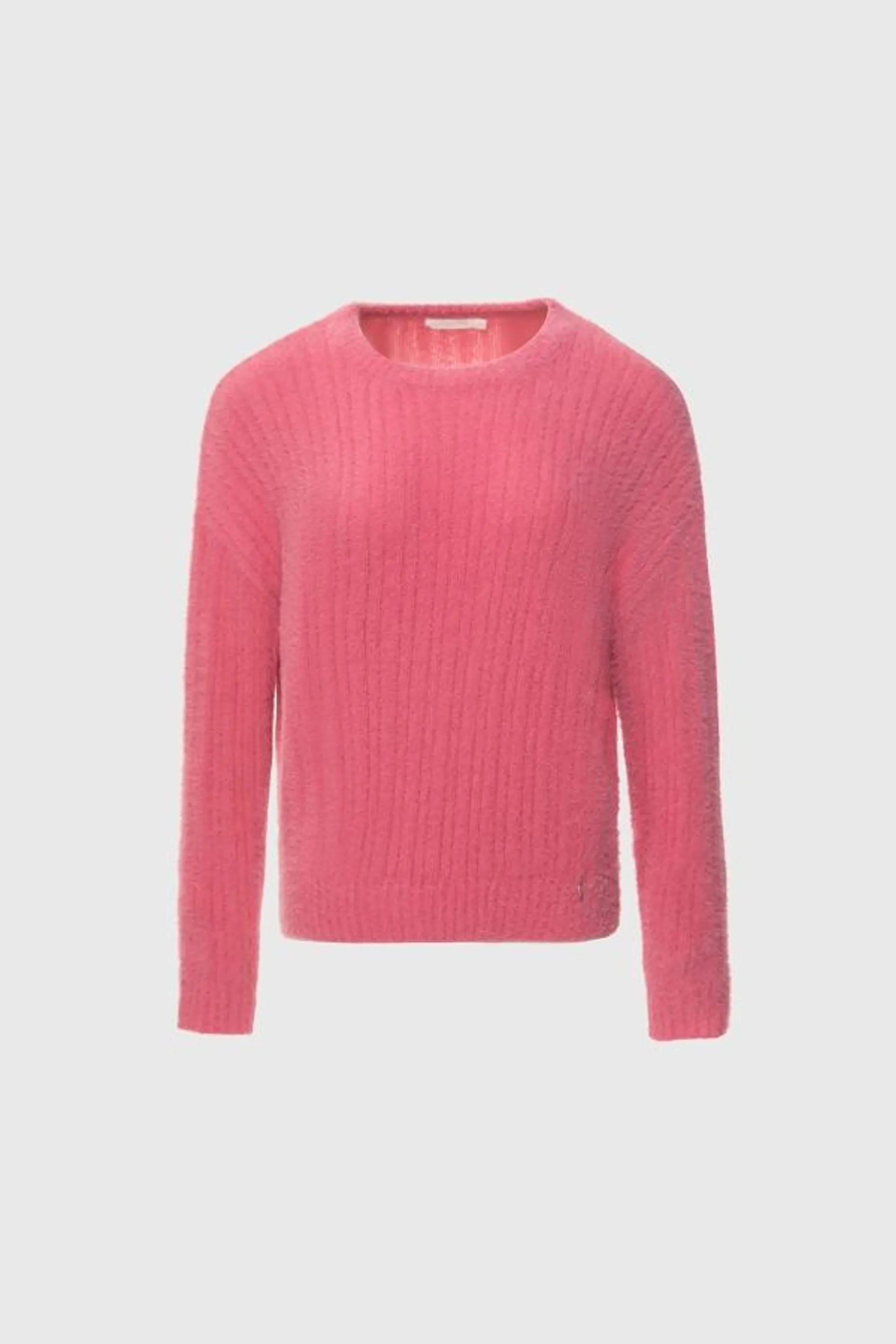 Sweater listado fucsia