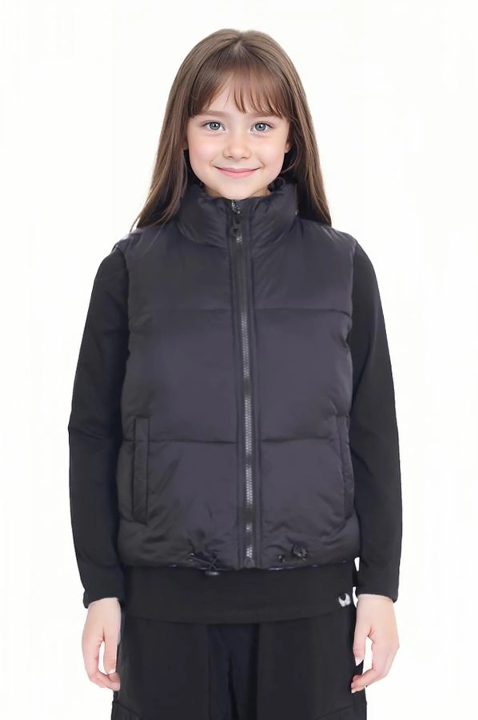 Parka niÑa puffa reversible negro