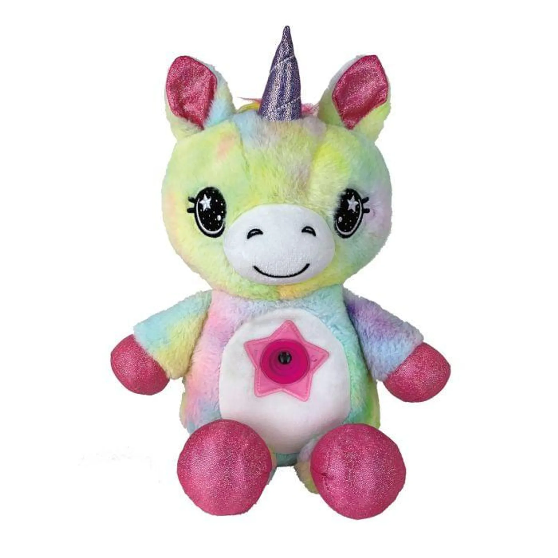 Peluche espanta cuco Star Belly unicornio arcoíris