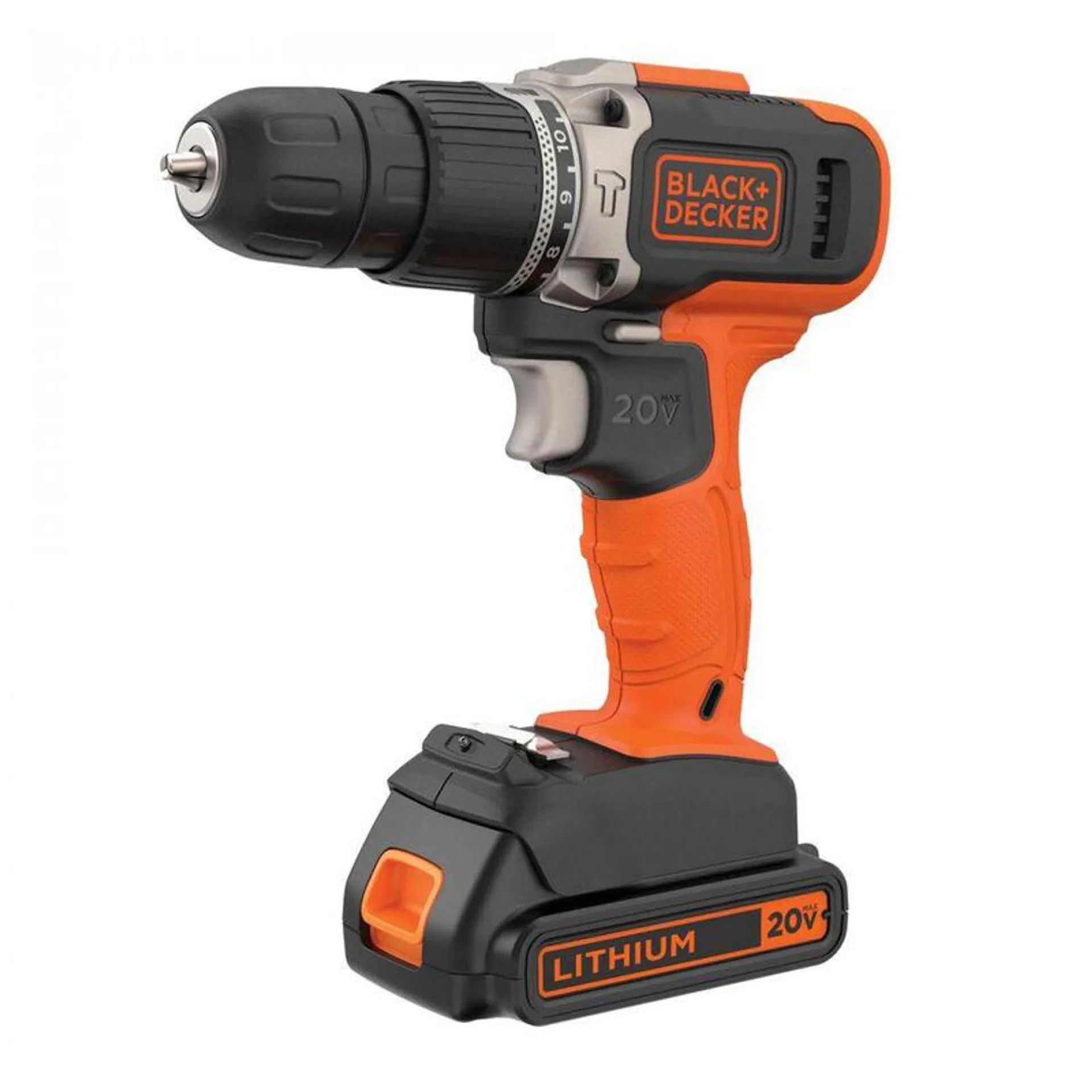 Taladro Percutor Inalámbrico 10 mm 20 V 1 Batería y Cargador Black&Decker