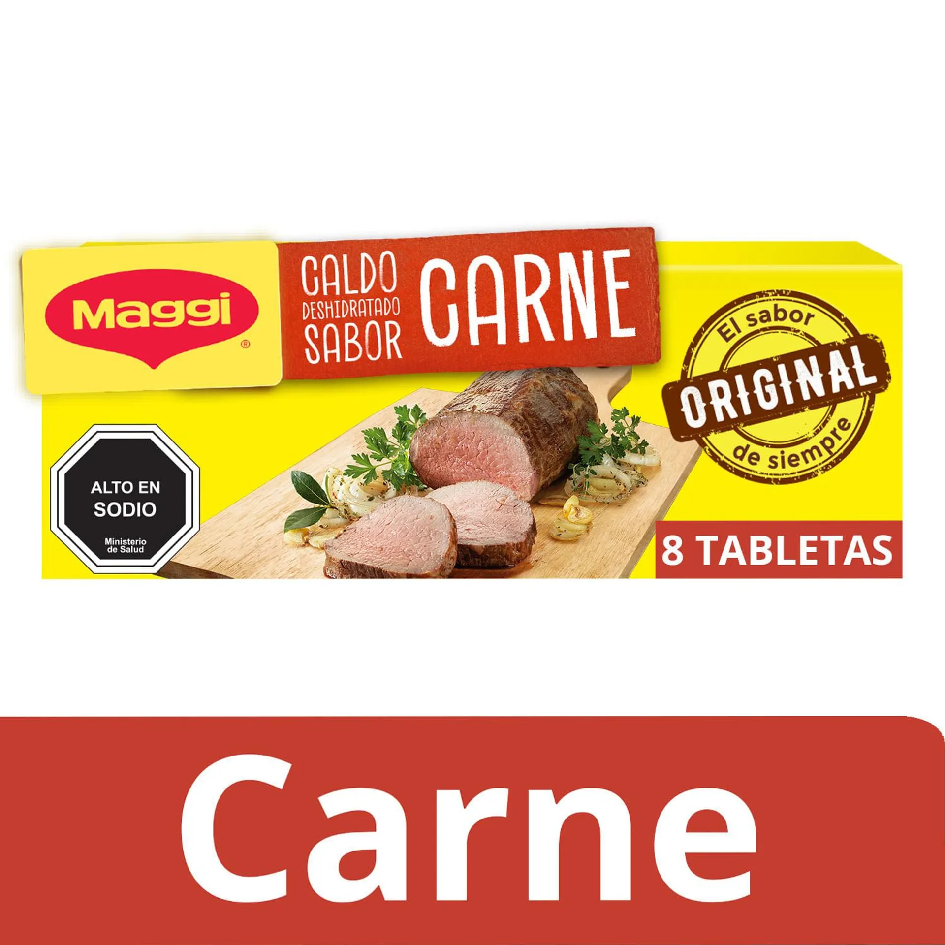 Caldo Maggi Sabor Carne 80 g 8 Tabletas