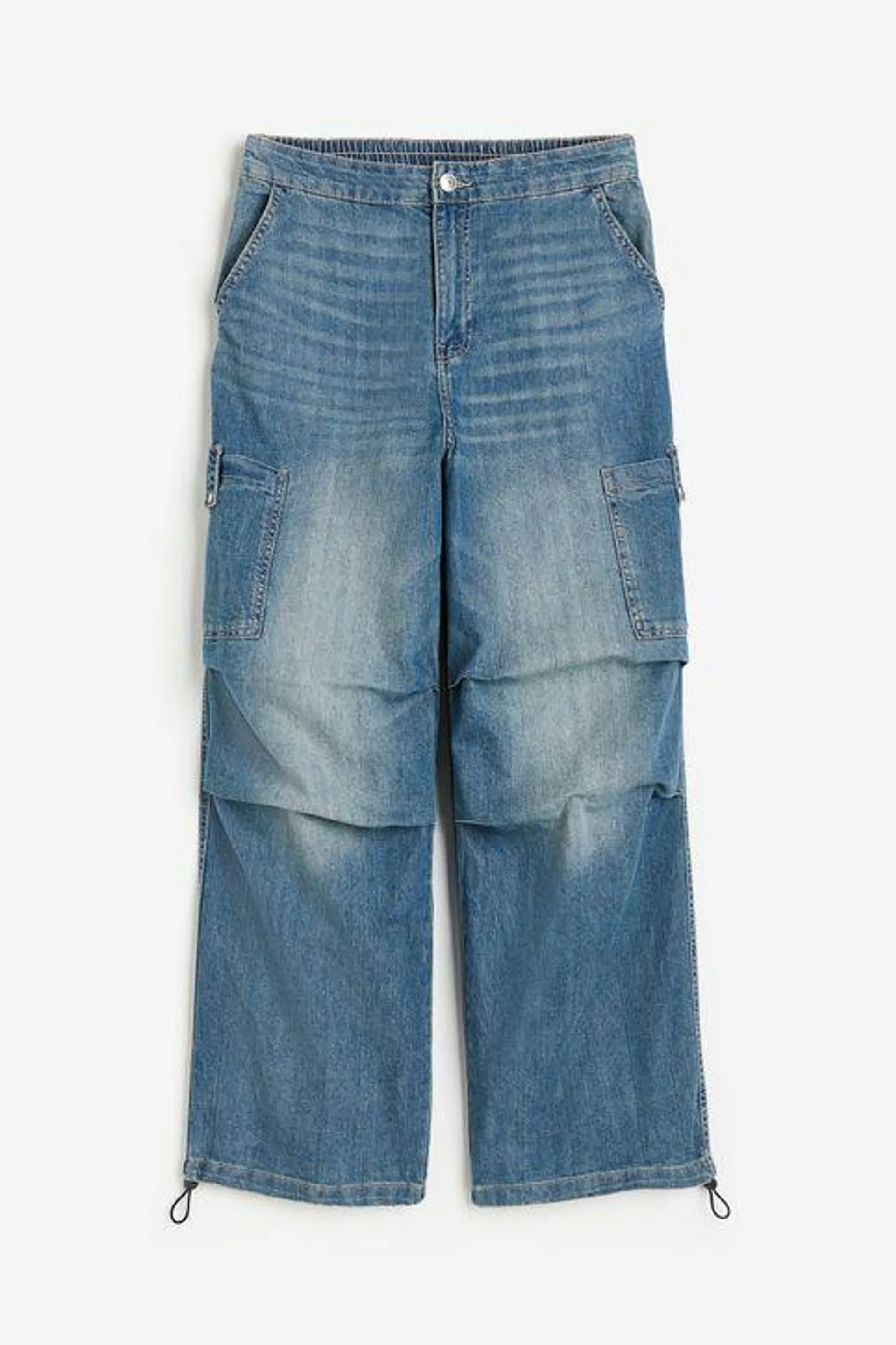 Pantalón parachute en denim