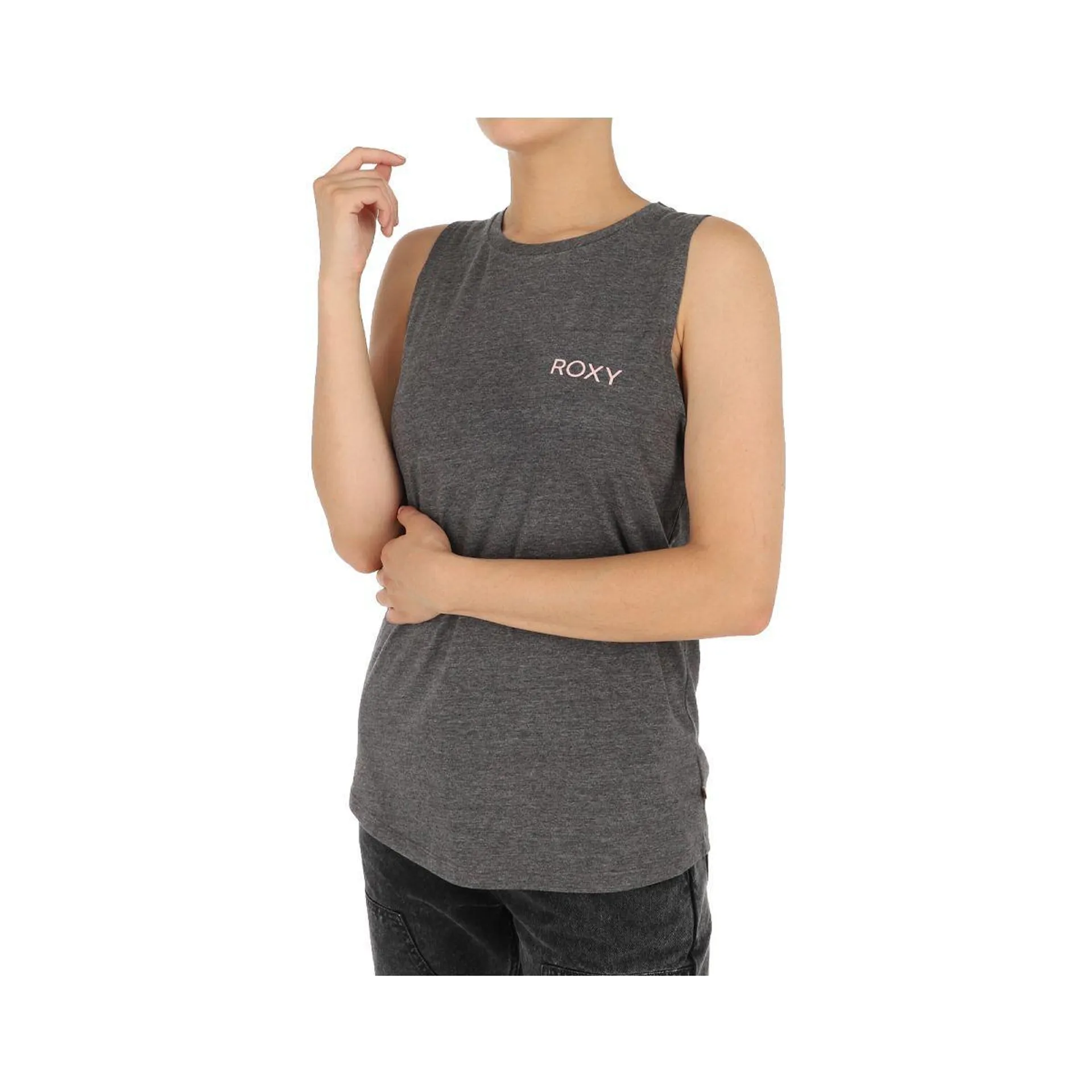 Polera Roxy Logo Mujer Marengo Melange