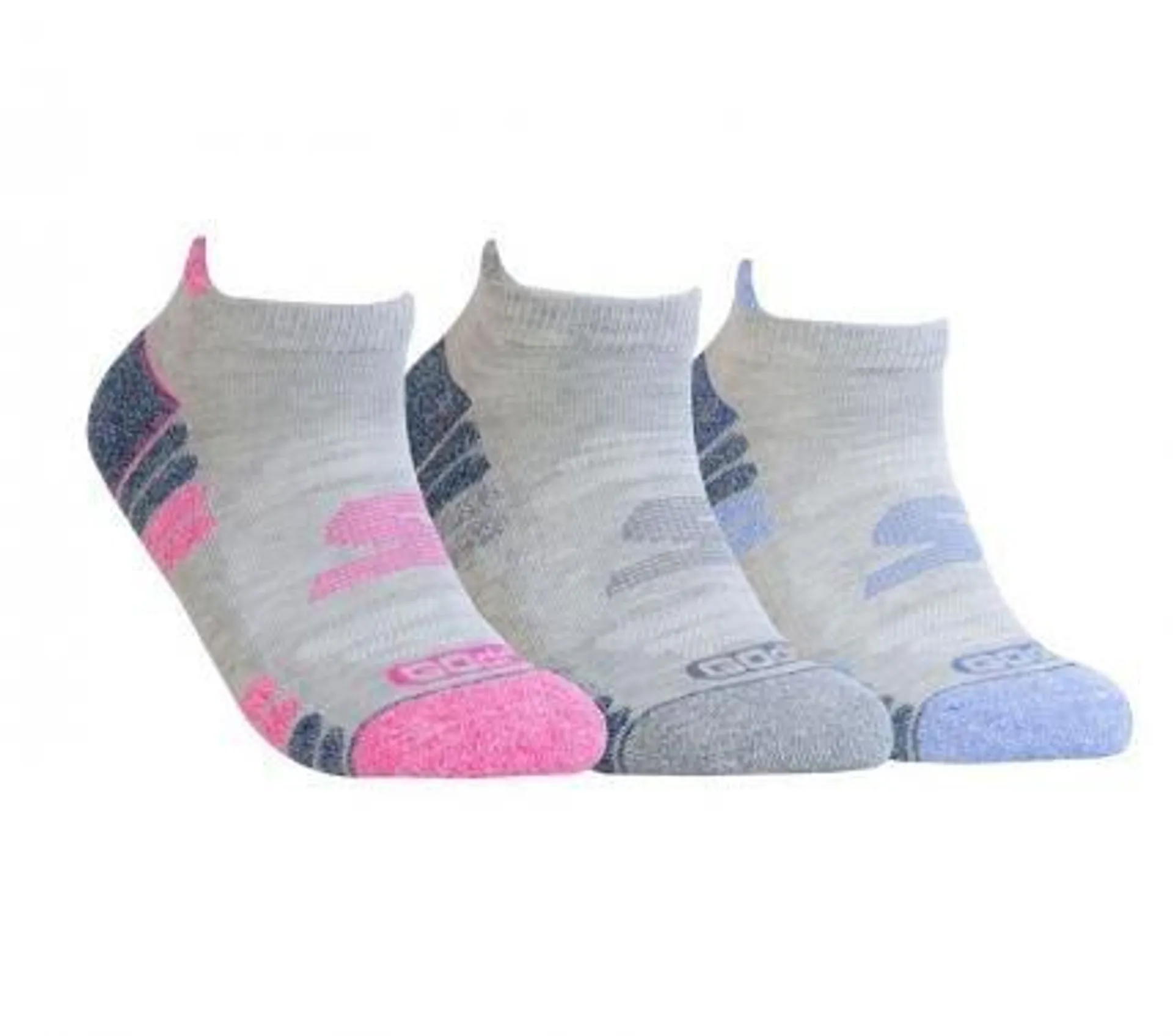 3 Pack Men's Socks - 1/2 Terry Low Cut Gray