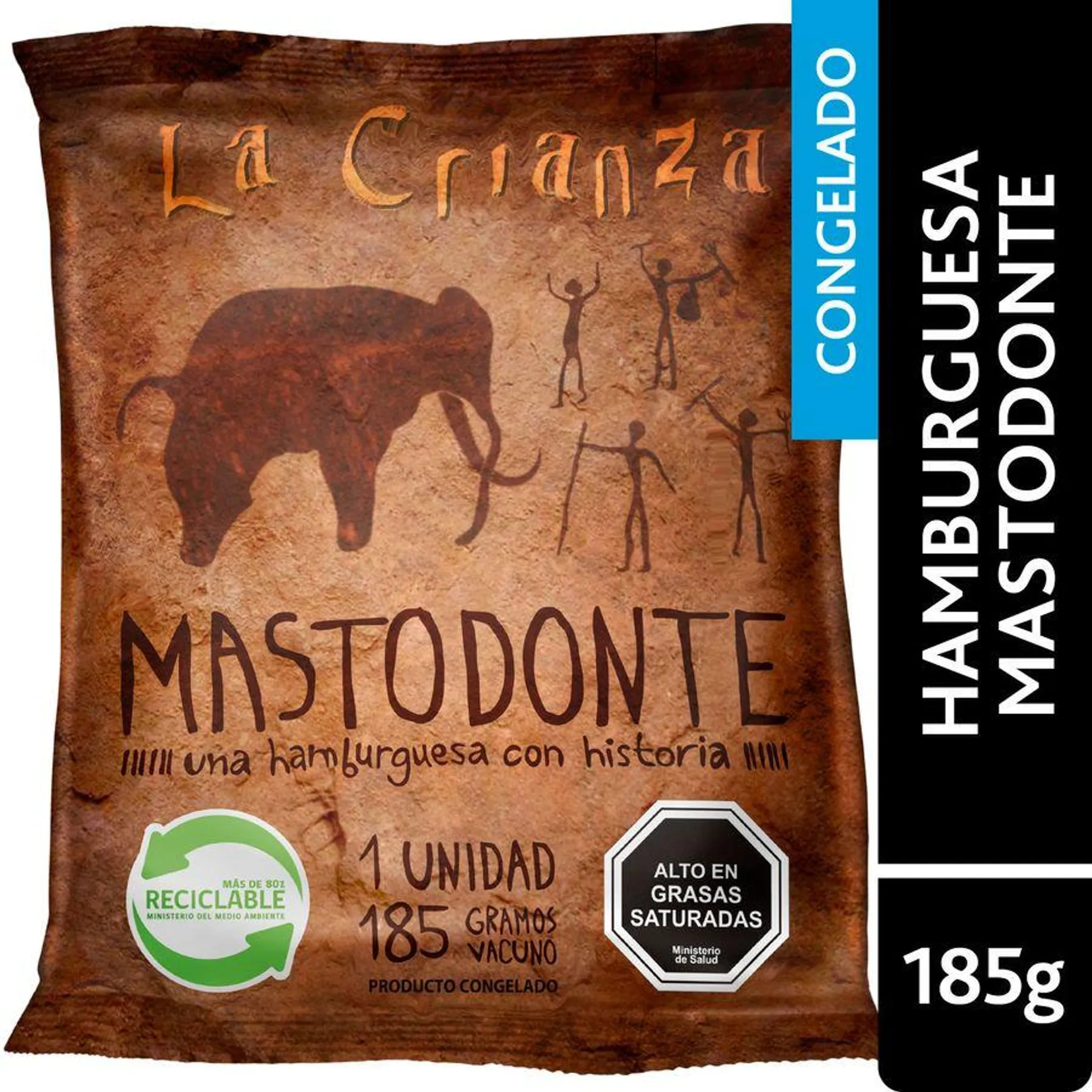 Hamburguesa Vacuno La Crianza Mastodonte 185 g