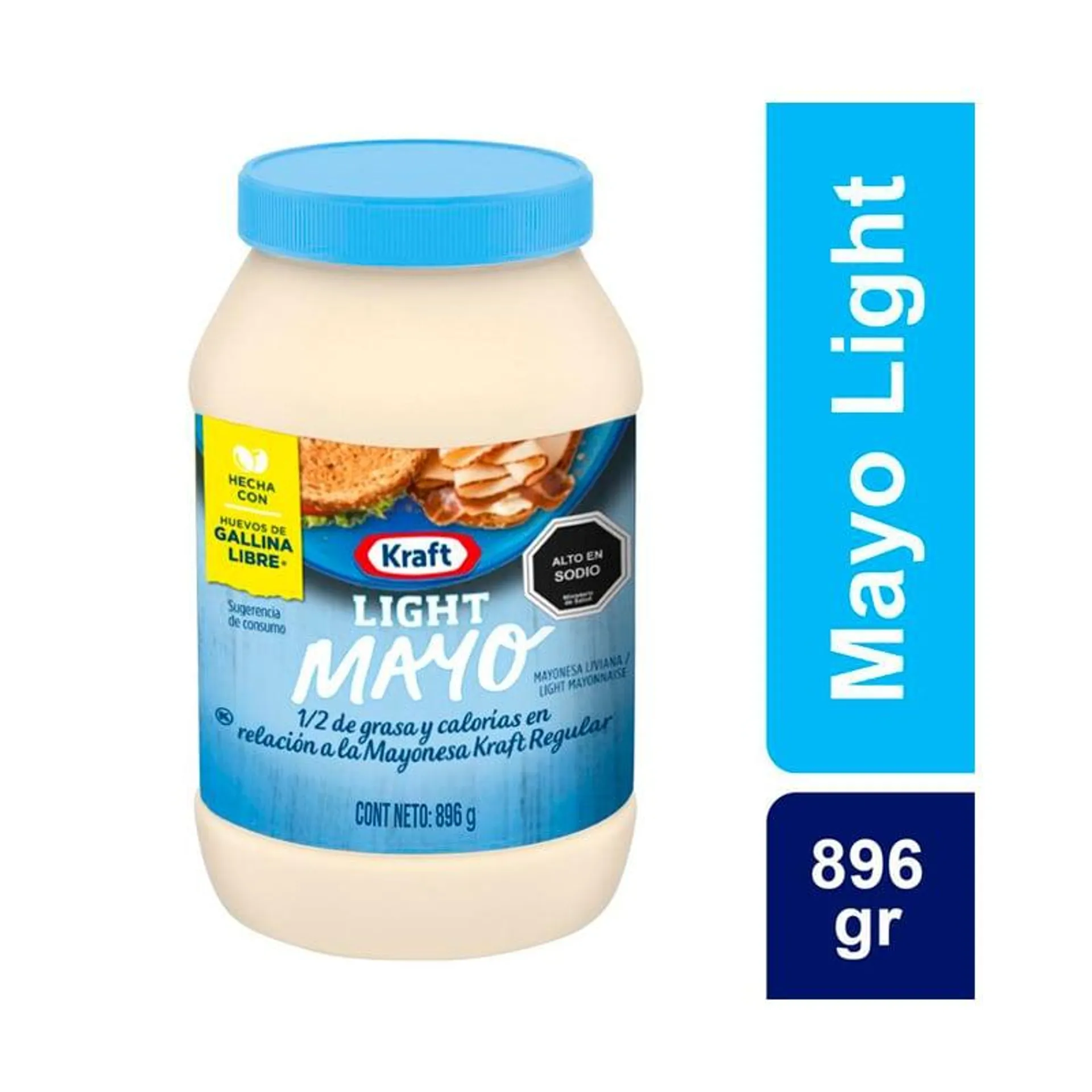 Mayonesa Kraft Light Pote 896 ml