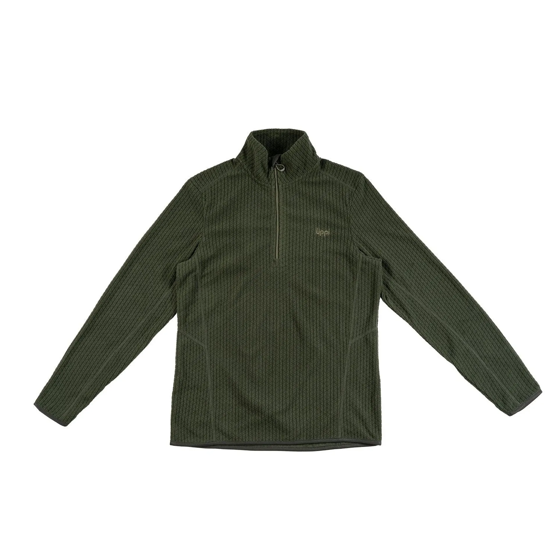 Poleron Teen Boy Mild Nano-F 1/4 Zip Verde Oscuro Lippi