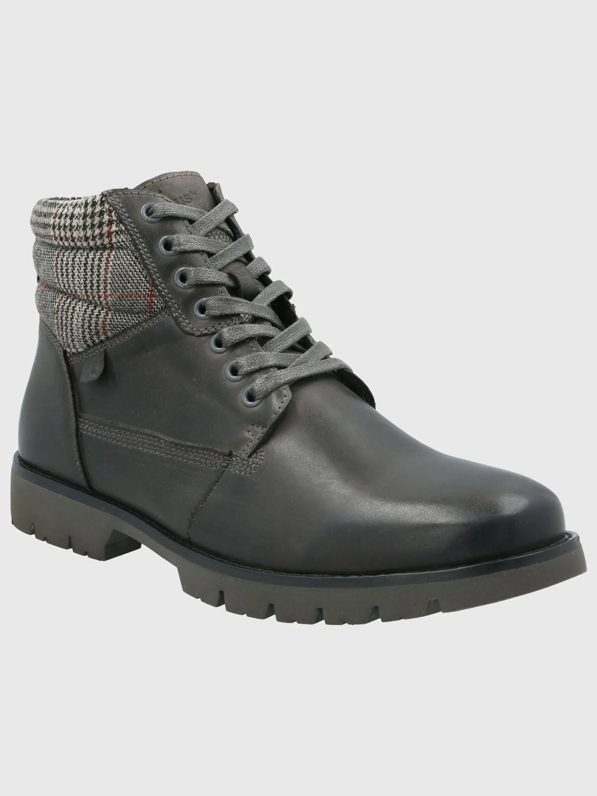 Botin Cuero Hombre Rosco Gris